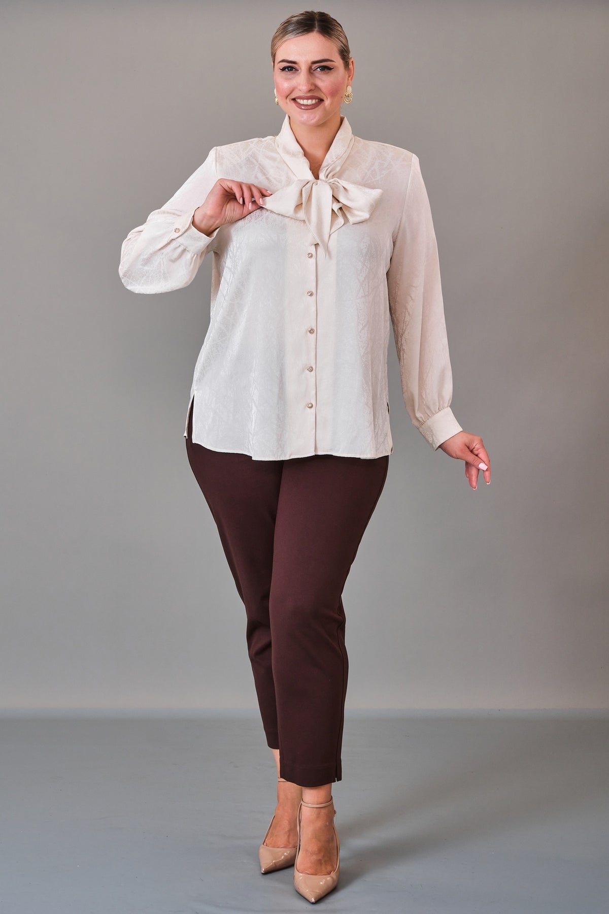 Kifayet - Extended Plus Size Shirt (KFT27K23800) - 8690200228148
