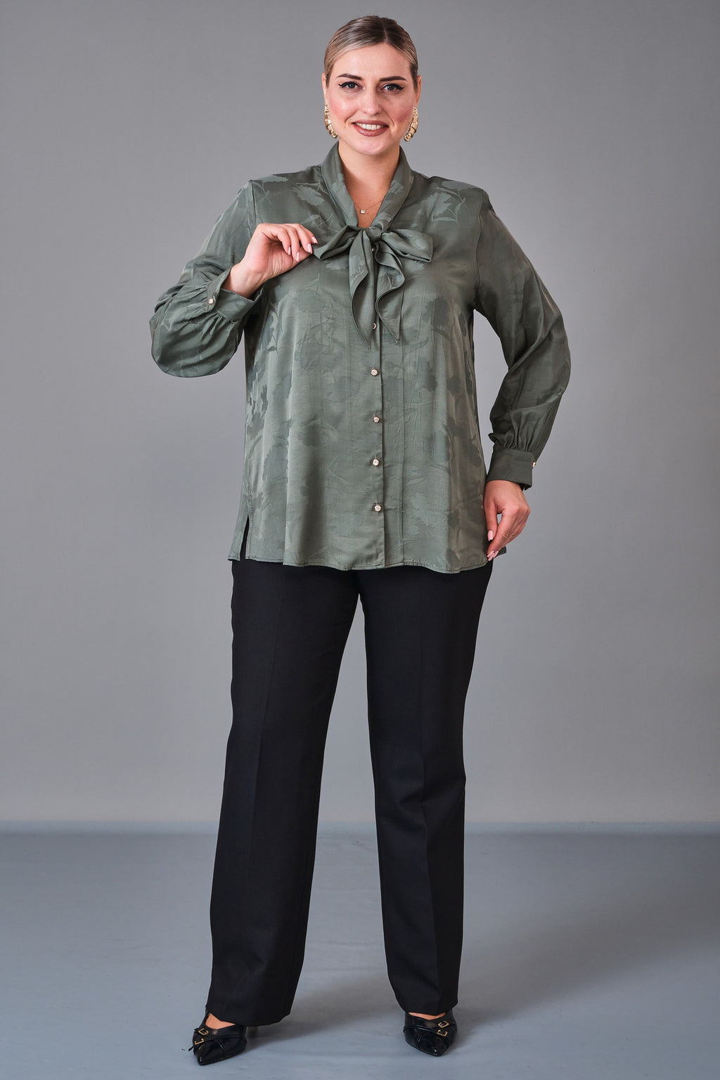 Kifayet - Extended Plus Size Shirt (KFT27K23800) - 8690200228155