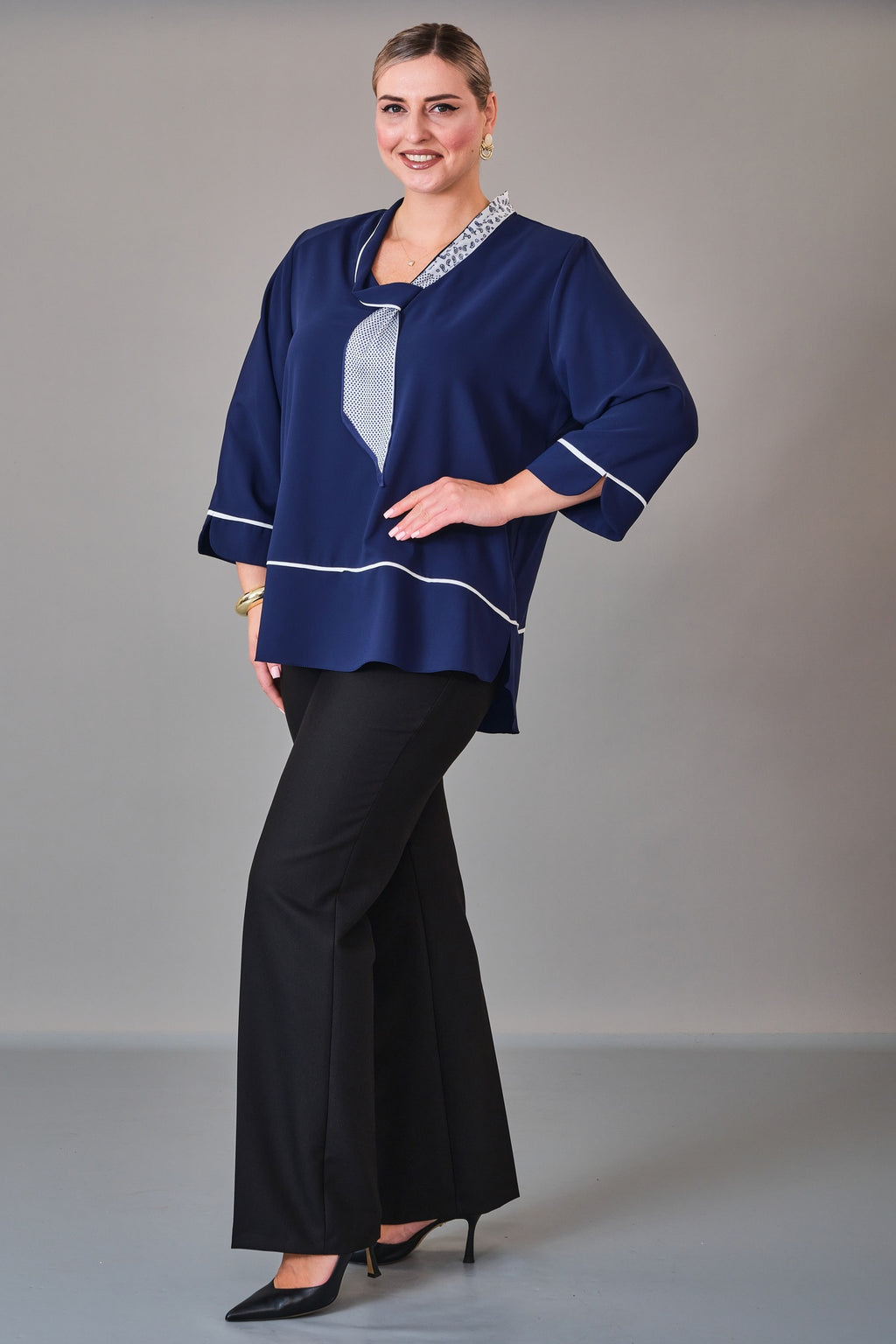 Kifayet - Extended Plus Size Blouse (KFT27K23806)