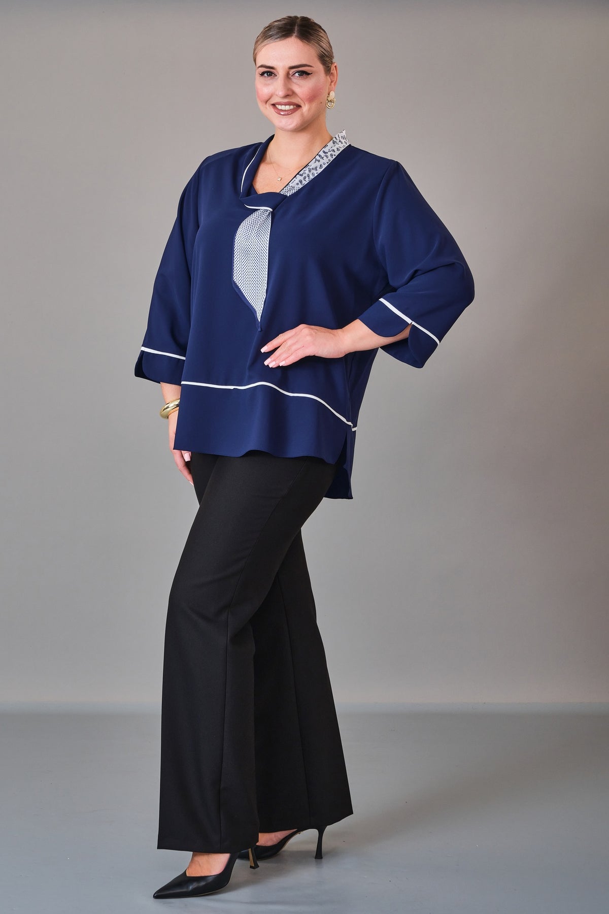 Kifayet - Extended Plus Size Blouse (KFT27K23806)