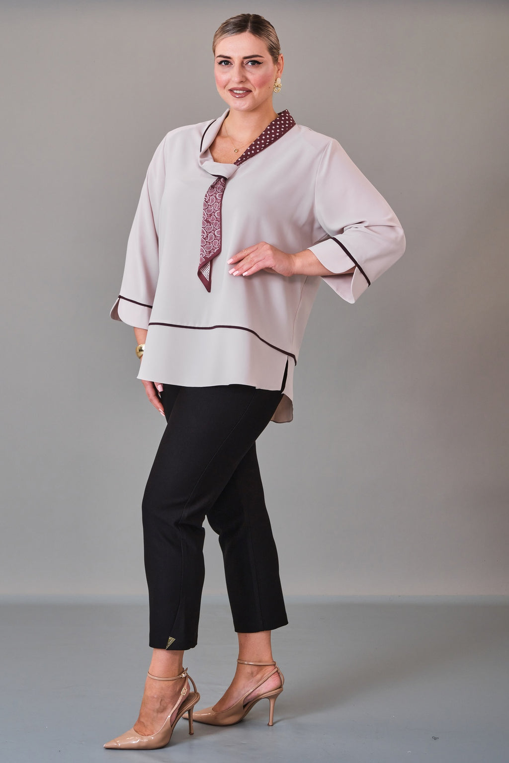 Kifayet - Extended Plus Size Blouse (KFT27K23806) - 8690200228216
