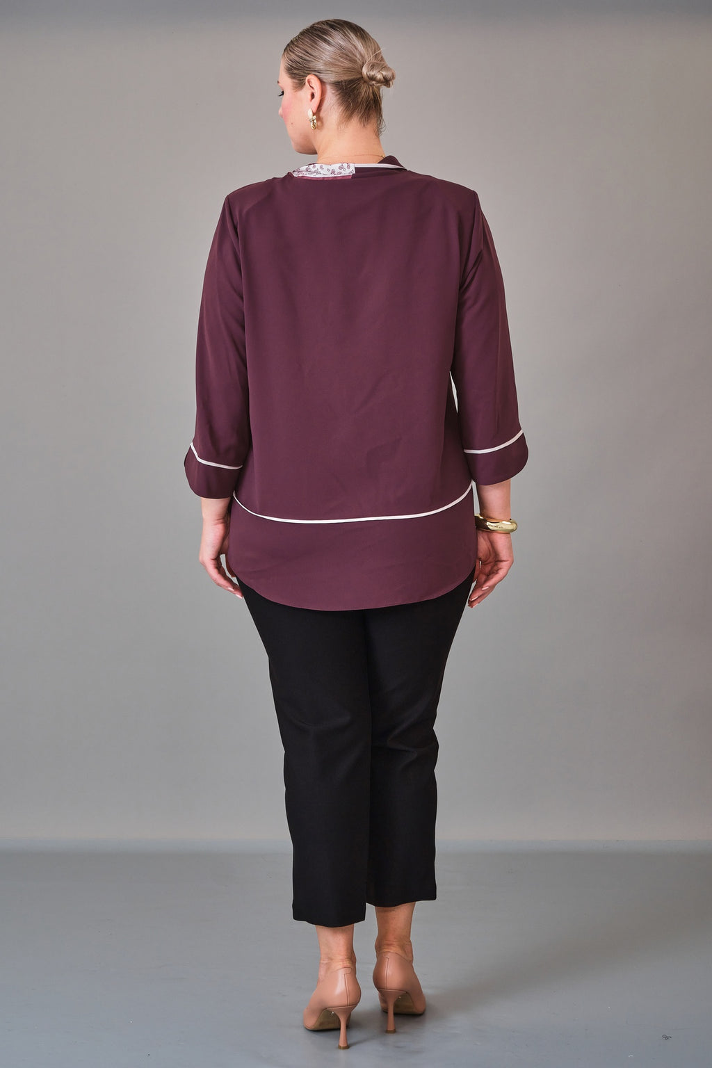 Kifayet - Extended Plus Size Blouse (KFT27K23806) - 8690200228223