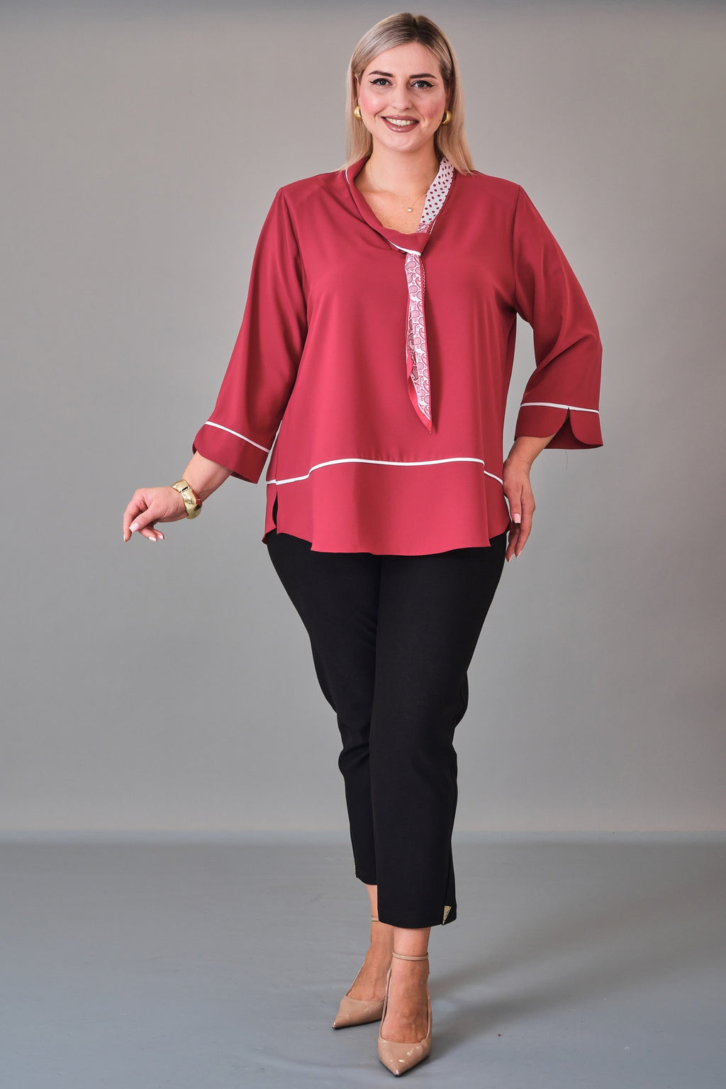 Kifayet - Extended Plus Size Blouse (KFT27K23806) - 8690200228230