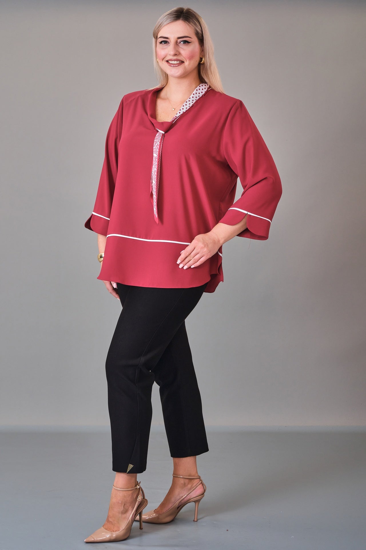 Kifayet - Extended Plus Size Blouse (KFT27K23806) - 8690200228230