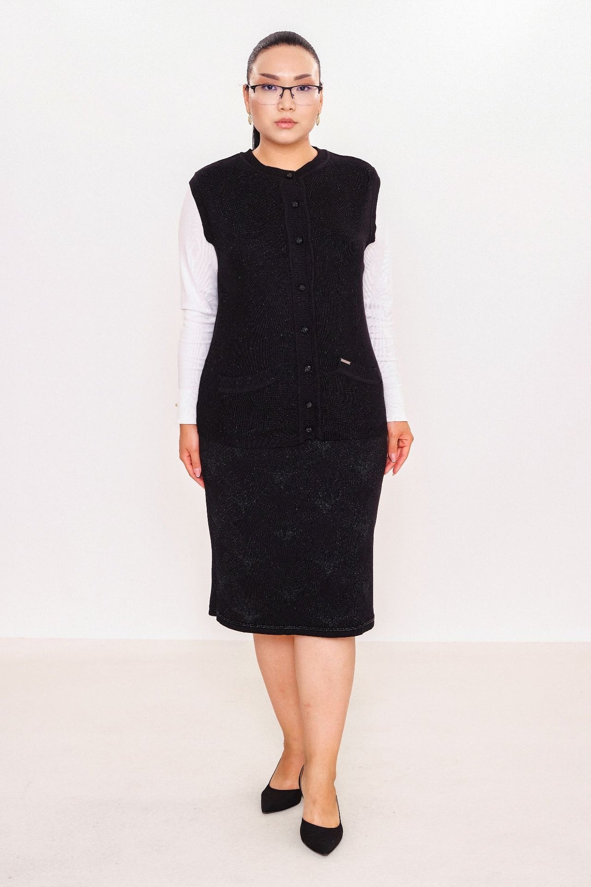 Desender - Plus Size Waistcoat (DES27K4207-1)