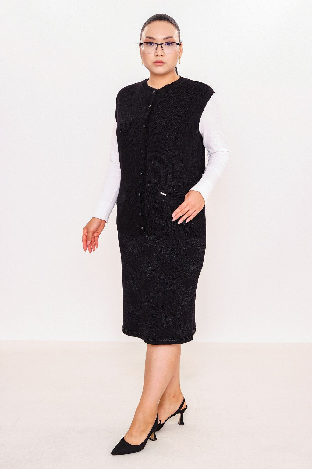 Desender - Plus Size Waistcoat (DES27K4207-1)