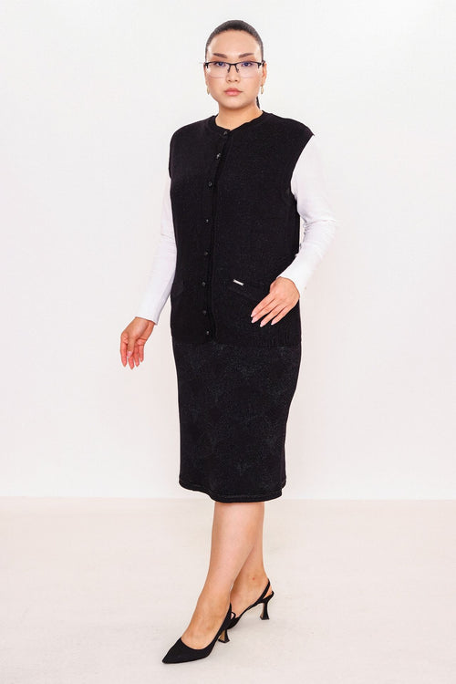 Desender - Plus Size Waistcoat (DES27K4207-1)