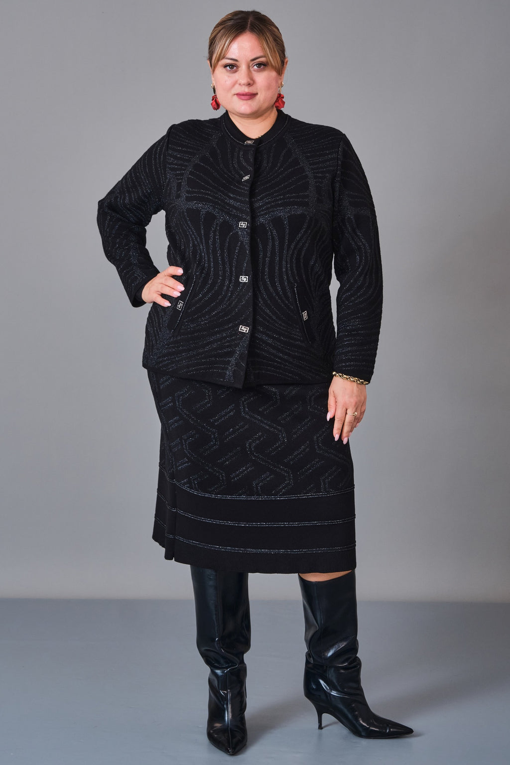Desender - Plus Size Cardigan (DES27K43103) - 8690200228490