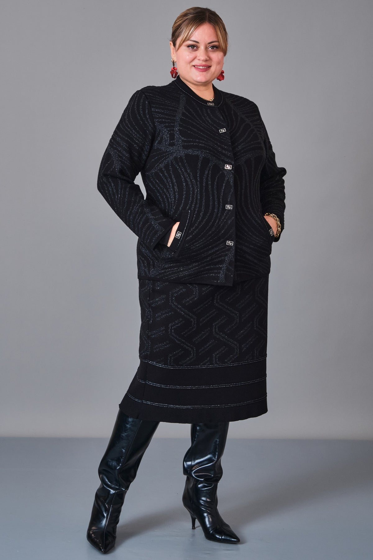 Desender - Plus Size Cardigan (DES27K43103) - 8690200228490
