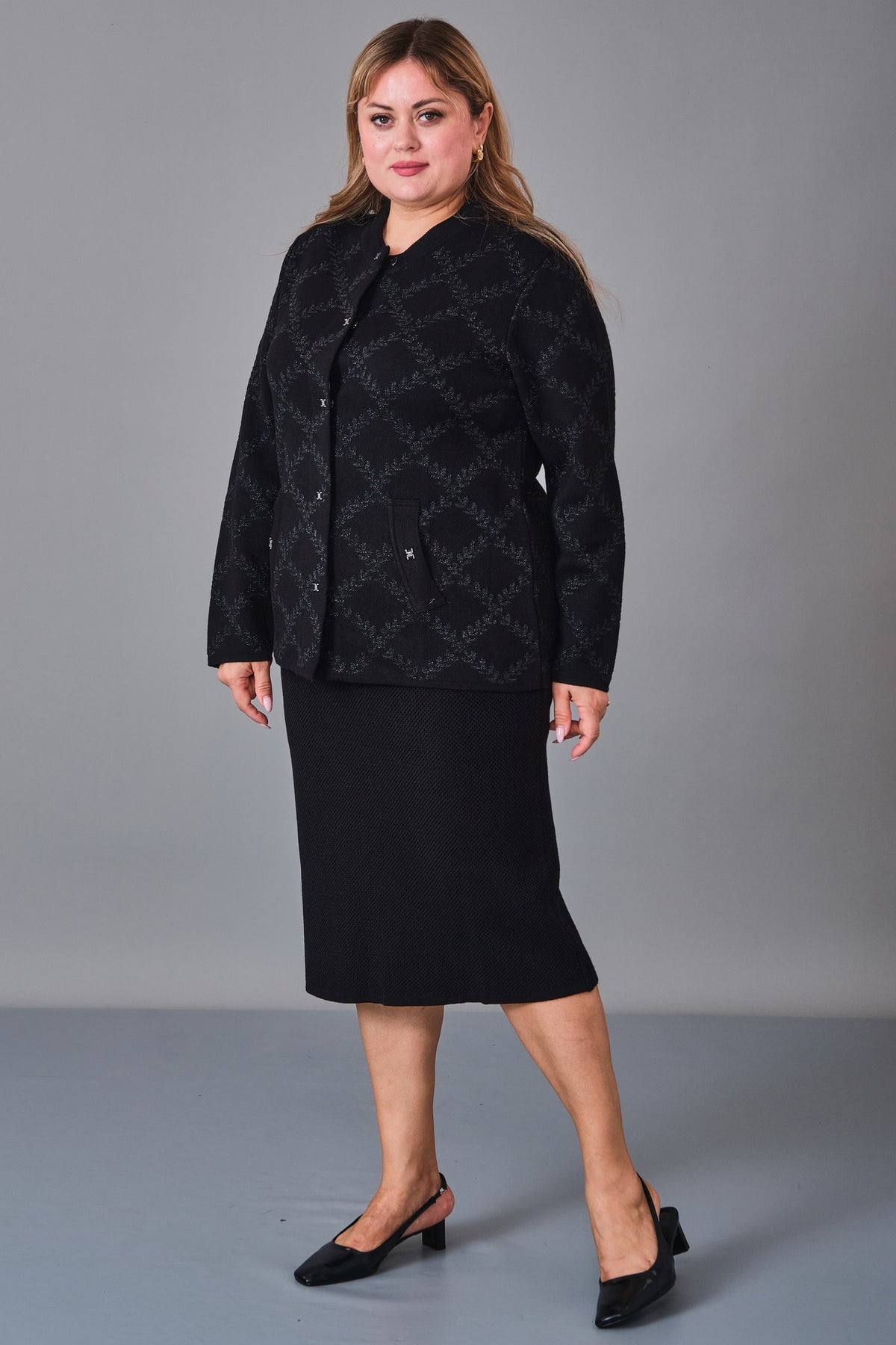 Desender - Plus Size Cardigan (DES27K43104) - 8690200228506