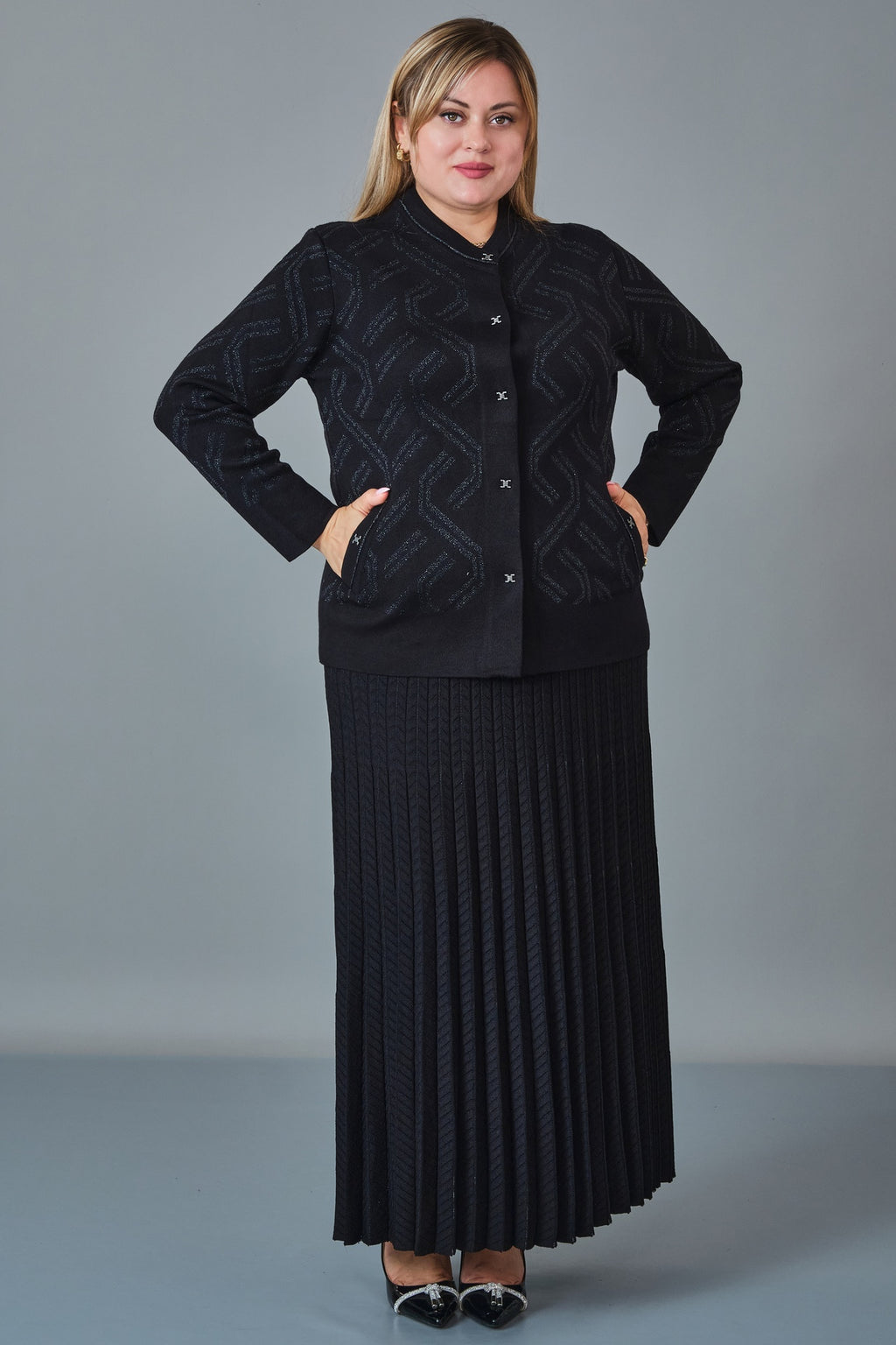 Desender - Plus Size Cardigan (DES27K43133) - 8690200228513