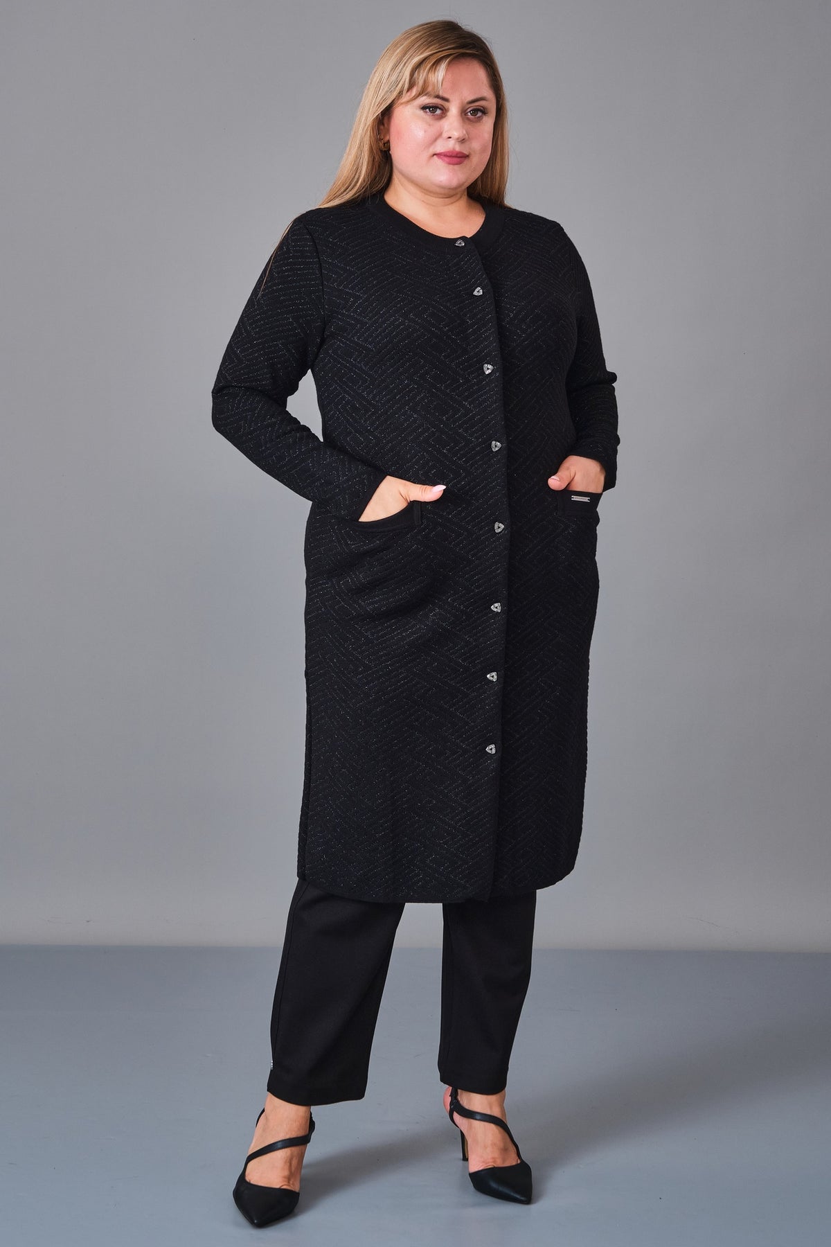 Desender - Plus Size Cardigan (DES27K43315) - 8690200228544