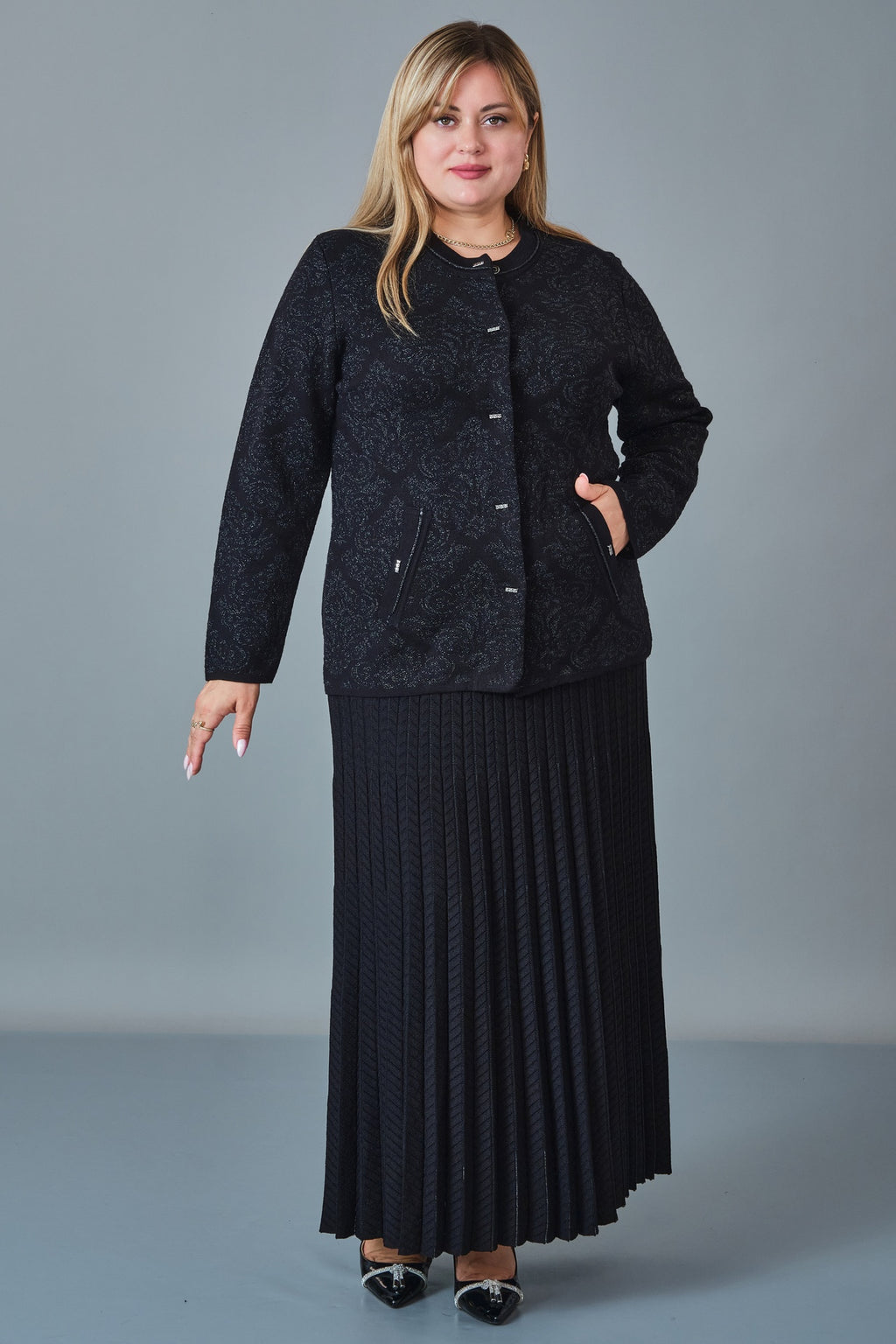 Desender - Plus Size Cardigan (DES27K43126) - 8690200228629