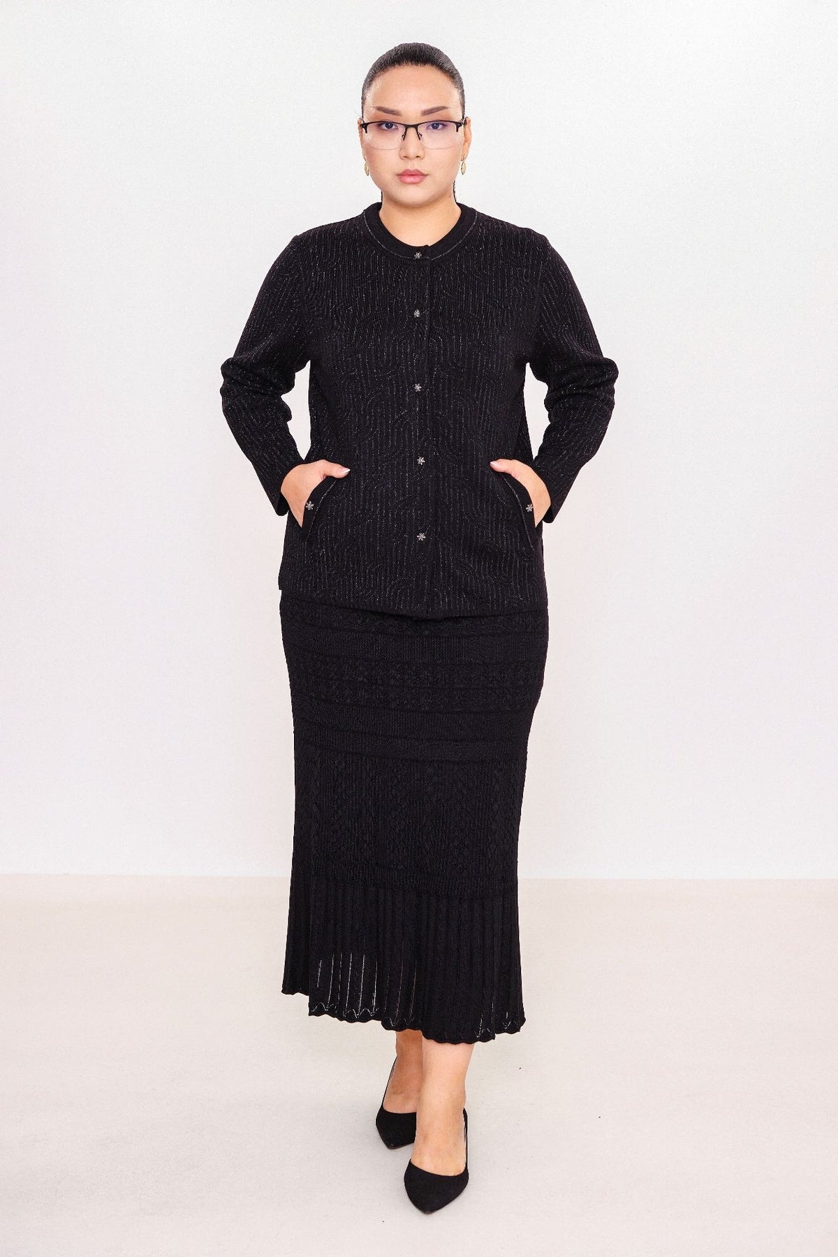 Desender - Plus Size Cardigan (DES27K43138)