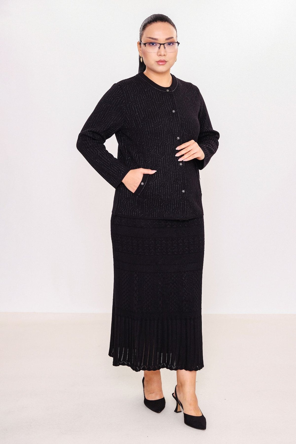 Desender - Plus Size Cardigan (DES27K43138)
