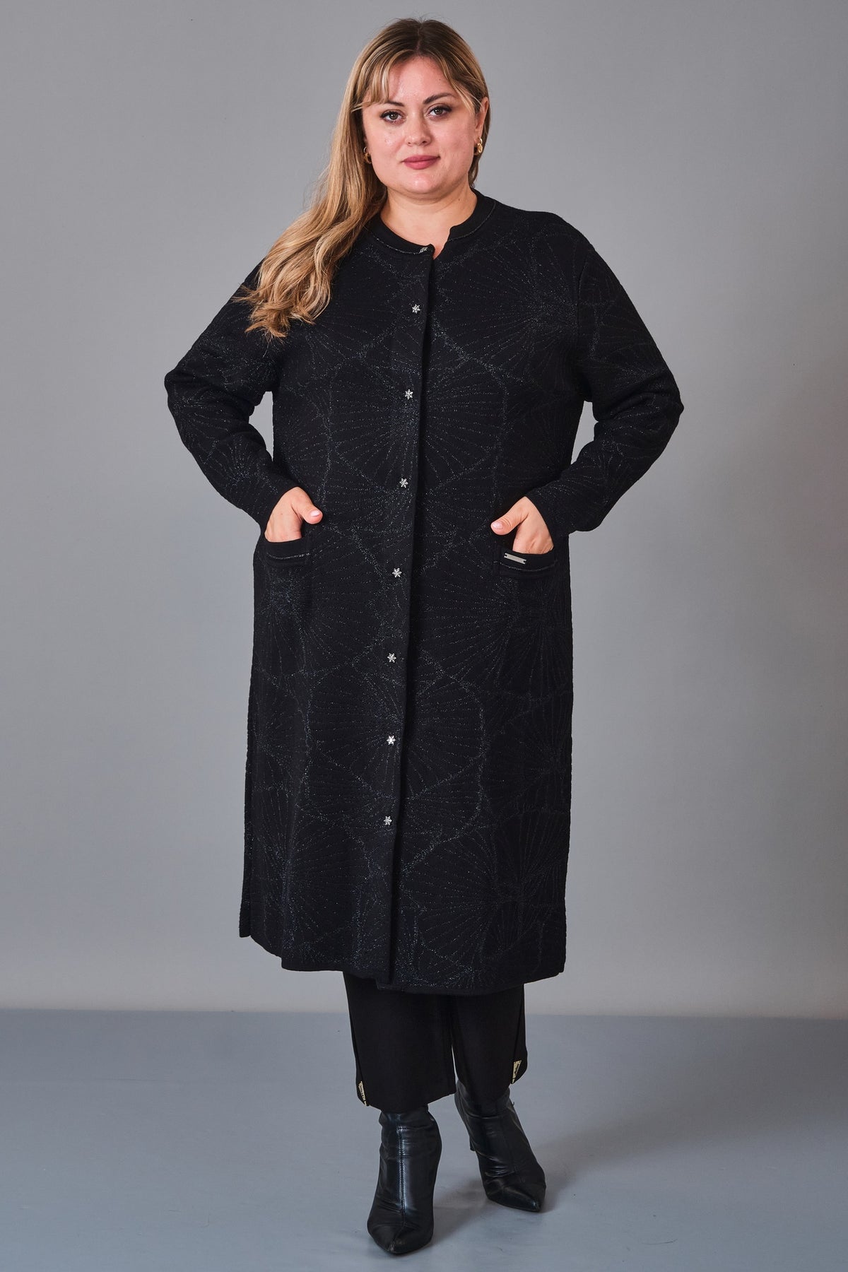 Desender - Plus Size Cardigan (DES27K43305) - 8690200228643