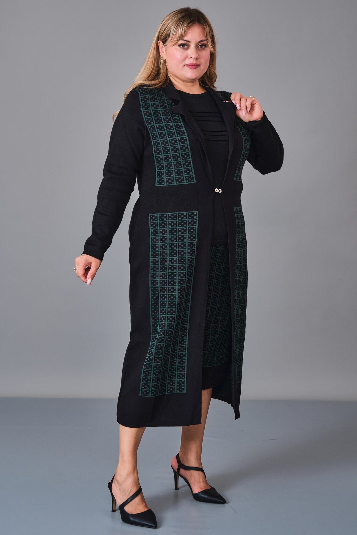Desender - Plus Size Cardigan (DES27K4129) - 8690200228711
