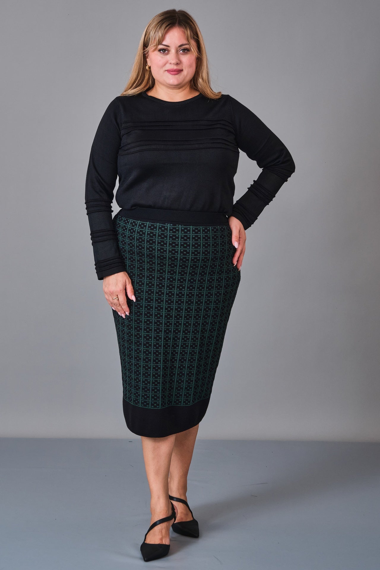 Desender - Plus Size Skirt Knitwear (DES27K5576) - 8690200228728