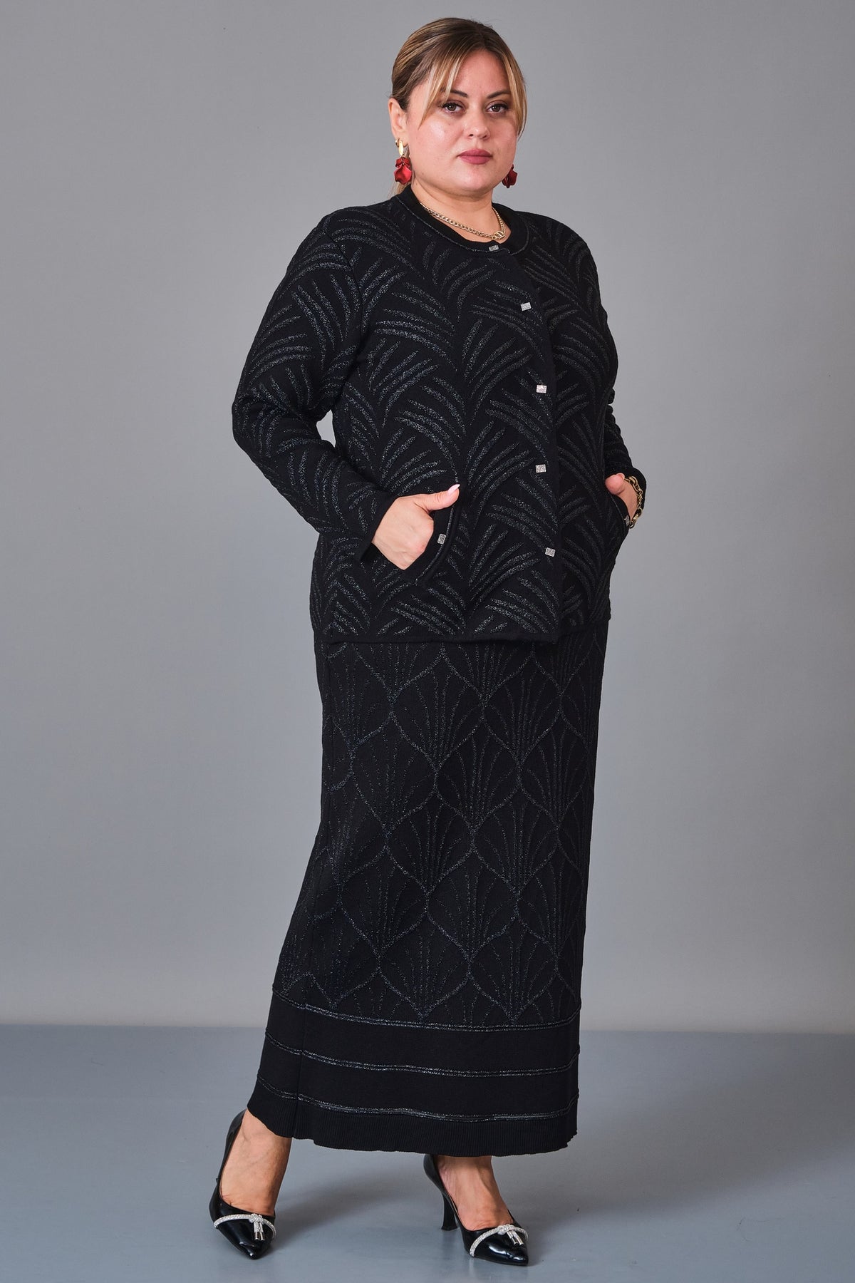 Desender - Plus Size Cardigan (DES27K43113) - 8690200228742