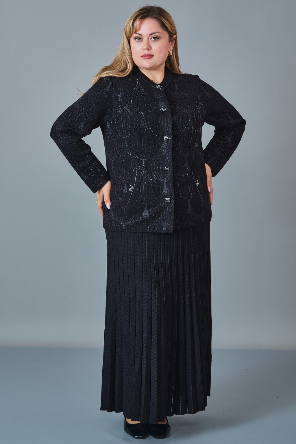 Desender - Plus Size Cardigan (DES27K43114) - 8690200228759