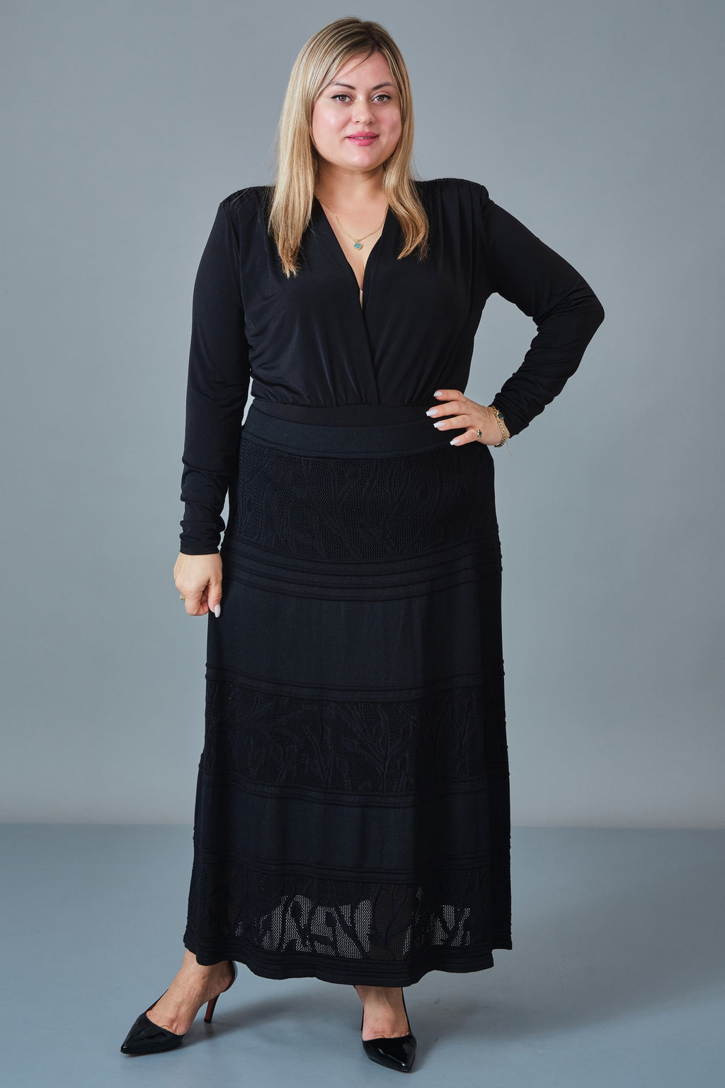 Desender - Plus Size Skirt Knitwear (DES27K5607)