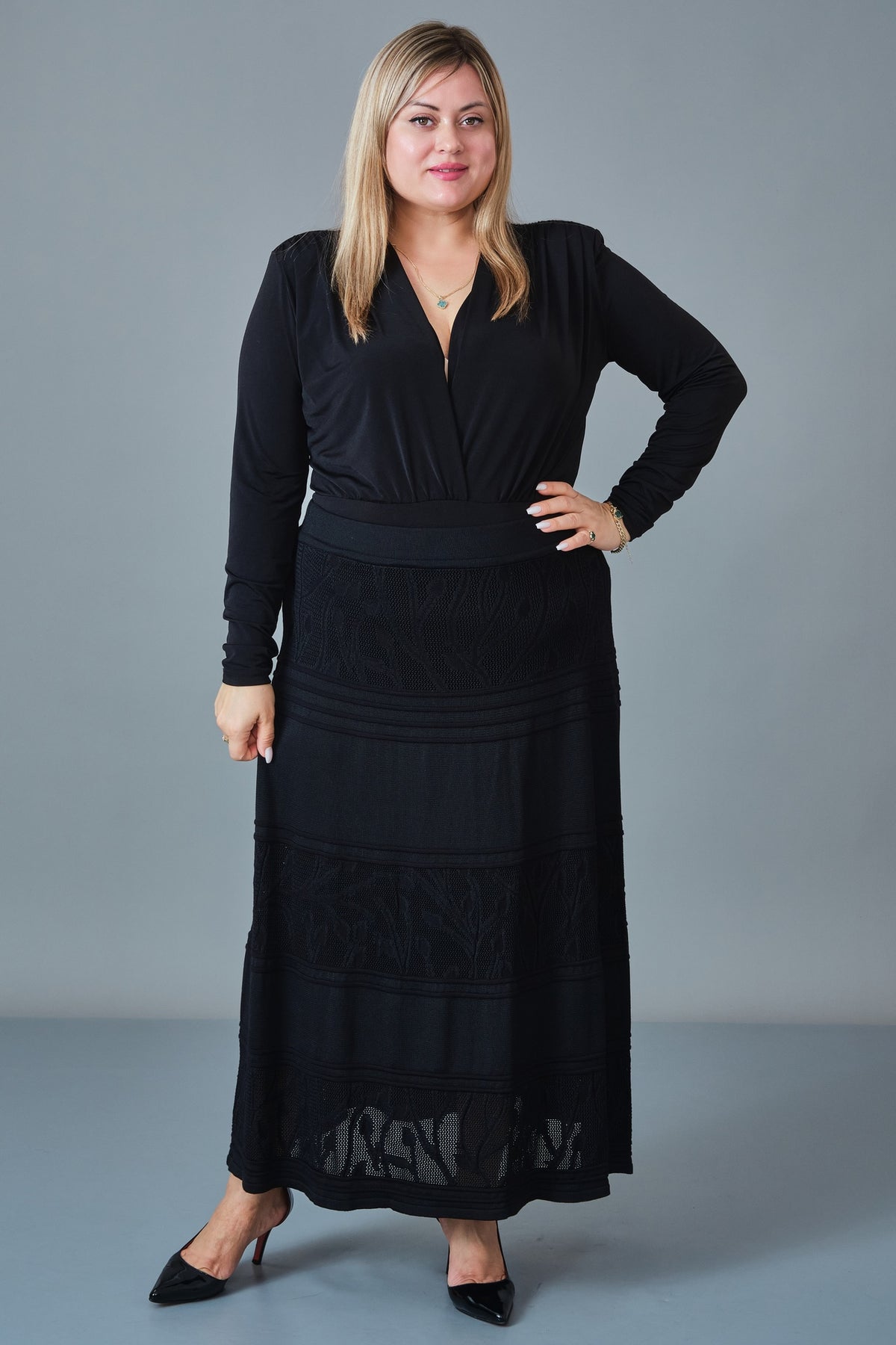 Desender - Plus Size Skirt Knitwear (DES27K5607)