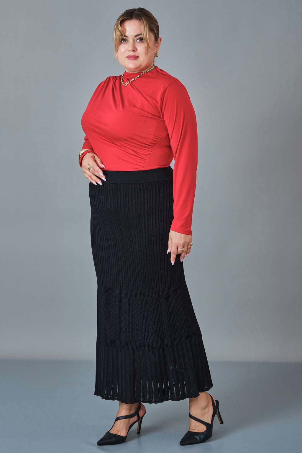 Desender - Plus Size Skirt Knitwear (DES27K5614)