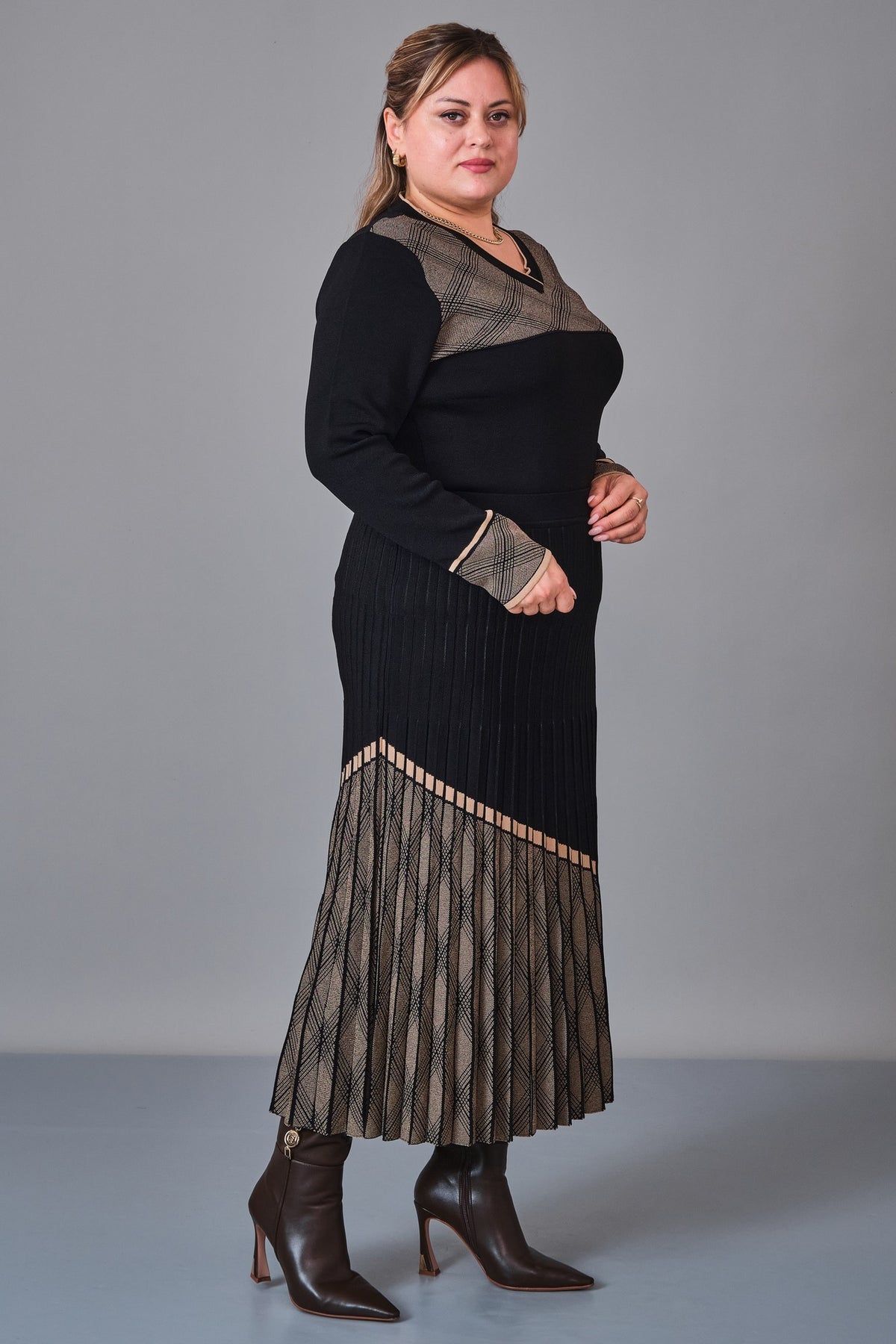 Desender - Plus Size Skirt Knitwear (DES27K5567) - 8690200228841