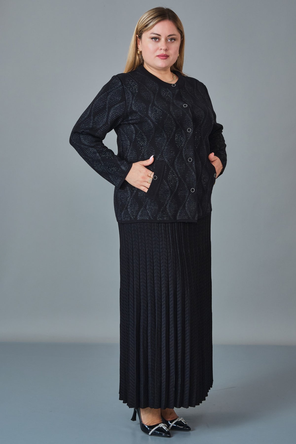 Desender - Plus Size Cardigan (DES27K43112) - 8690200228865
