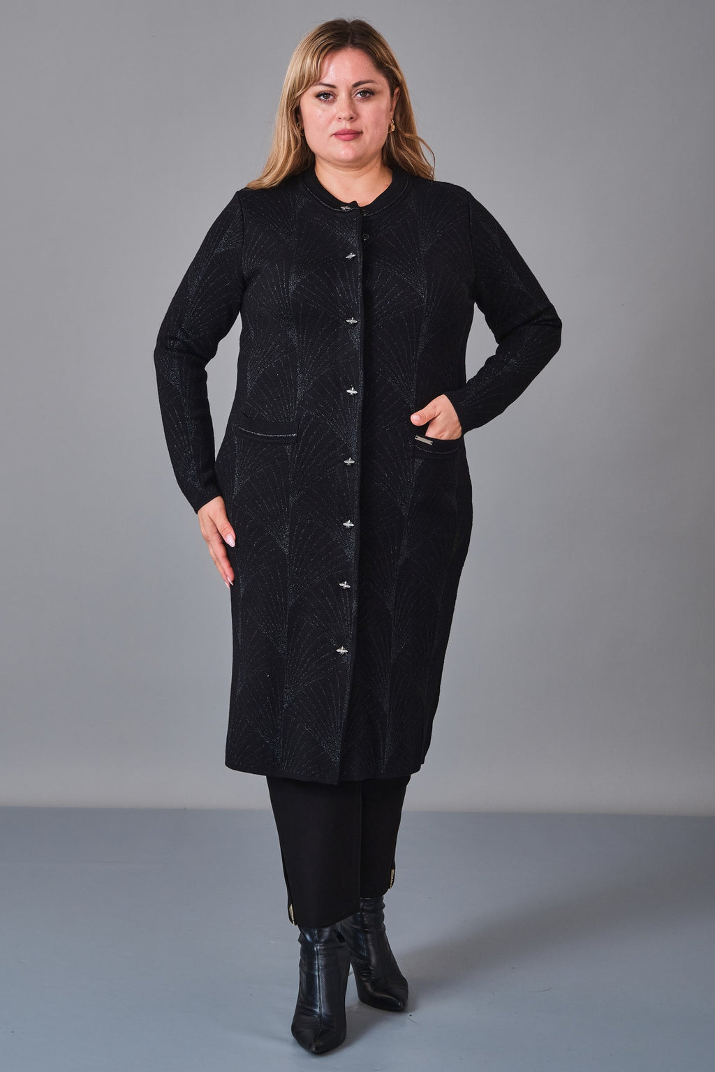 Desender - Plus Size Cardigan (DES27K43302) - 8690200228896