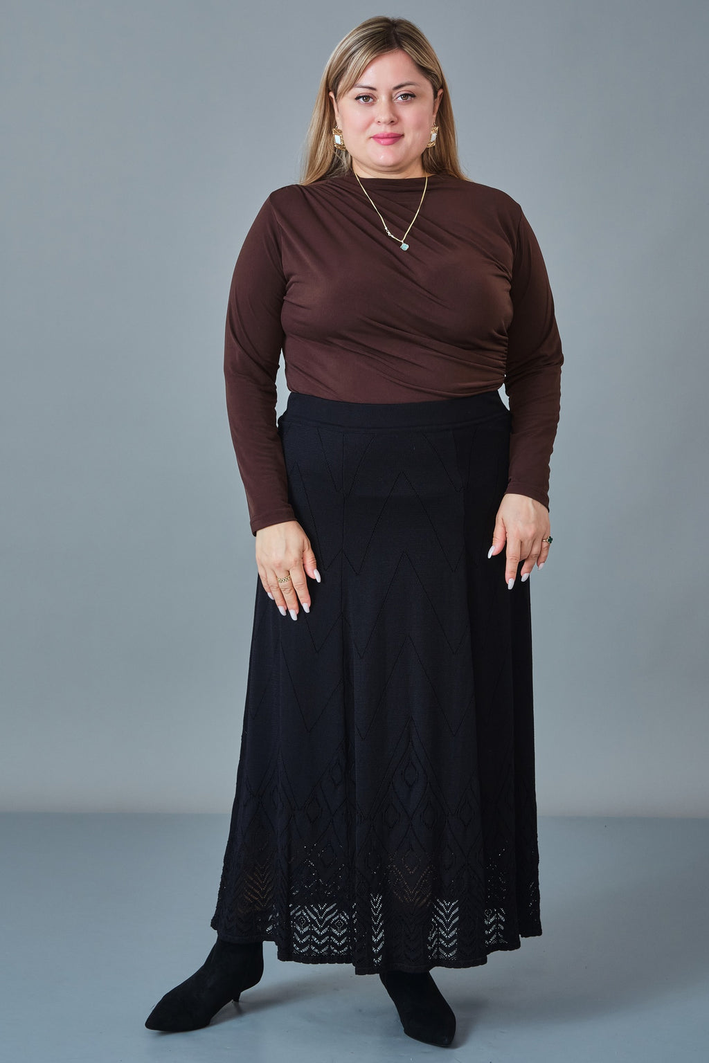 Desender - Plus Size Skirt Knitwear (DES27K5357)