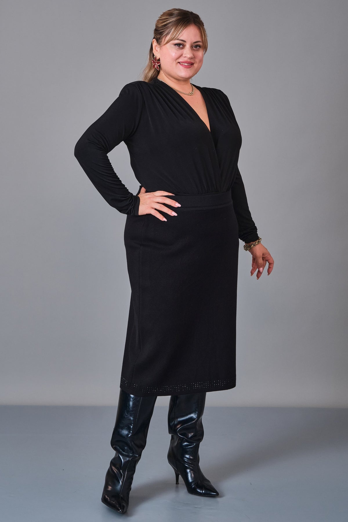 Desender - Plus Size Skirt Knitwear (DES27K5600) - 8690200228926