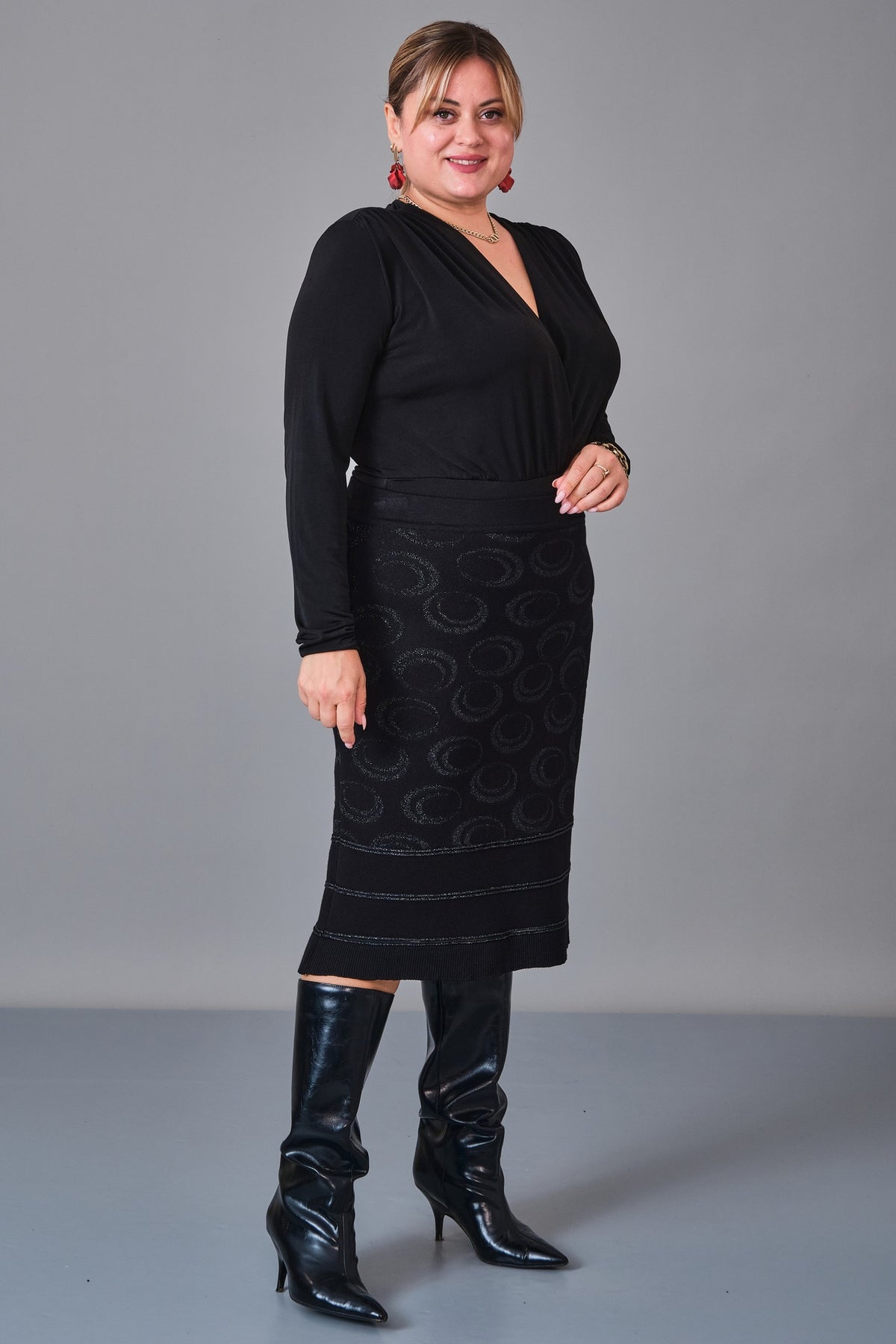 Desender - Plus Size Skirt Knitwear (DES27K5637) - 8690200228957