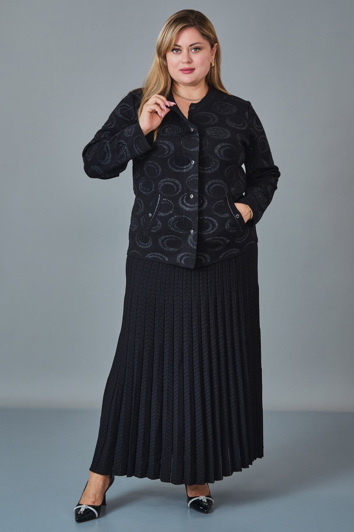 Desender - Plus Size Cardigan (DES27K43130) - 8690200229022