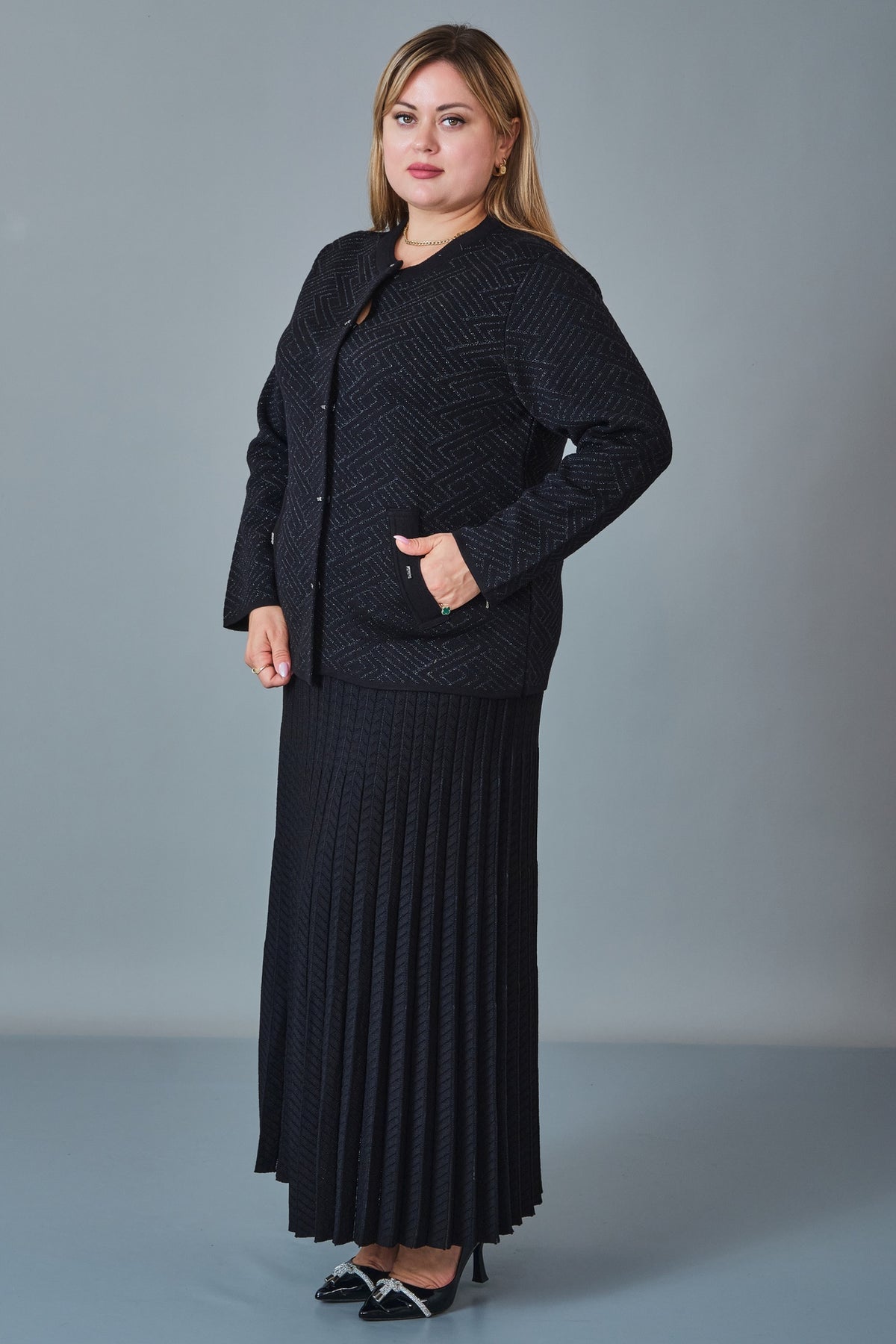 Desender - Plus Size Cardigan (DES27K43137) - 8690200229039