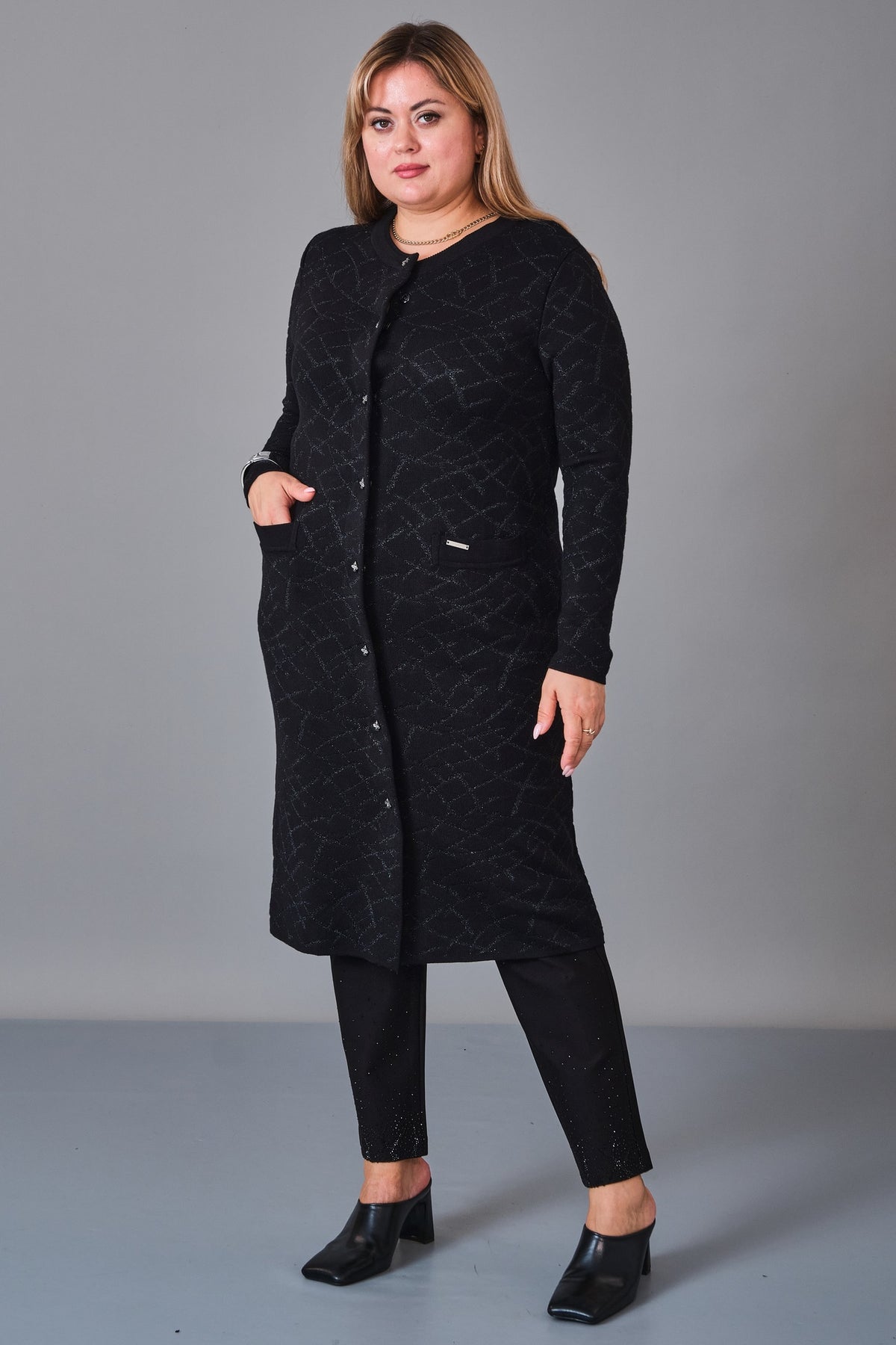 Desender - Plus Size Cardigan (DES27K43311) - 8690200229053