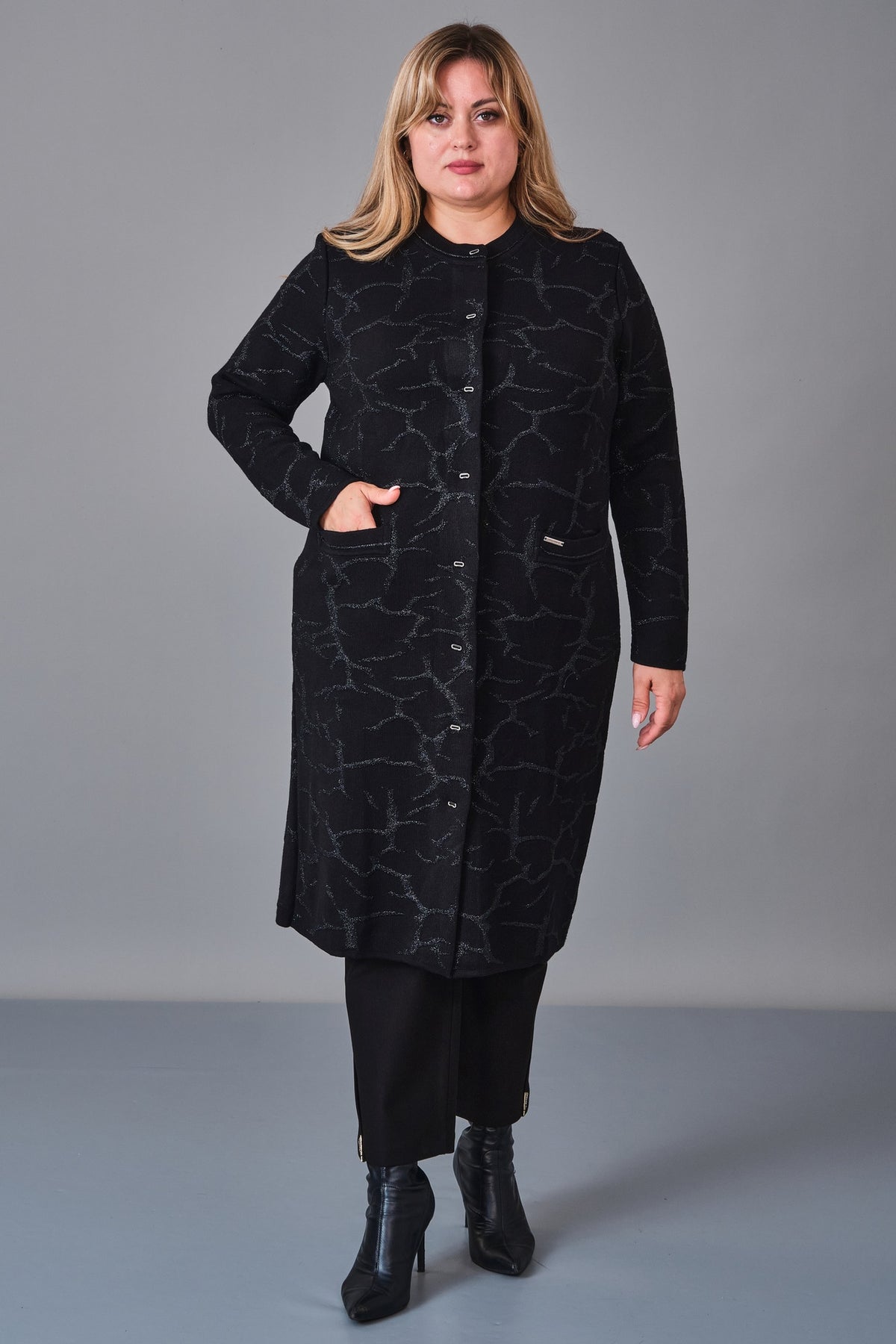 Desender - Plus Size Cardigan (DES27K43314) - 8690200229060