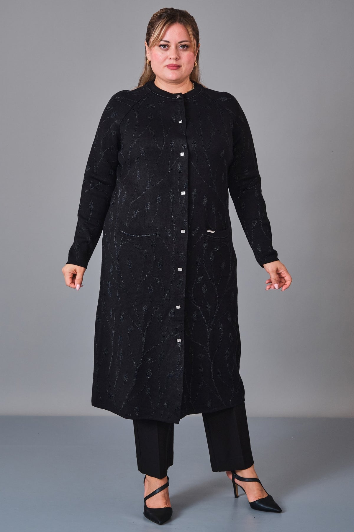 Desender - Plus Size Cardigan (DES27K43402) - 8690200229077