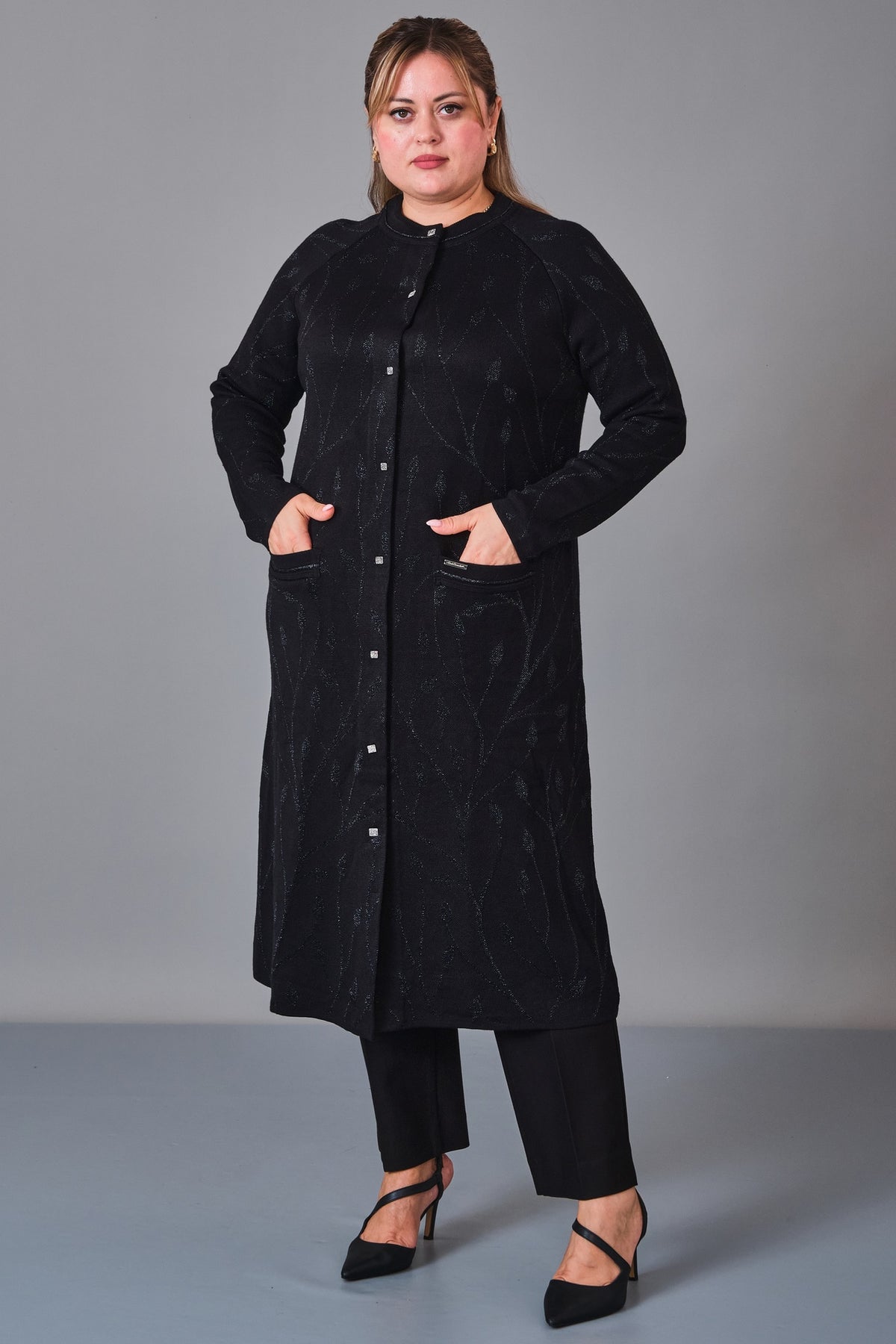 Desender - Plus Size Cardigan (DES27K43402) - 8690200229077
