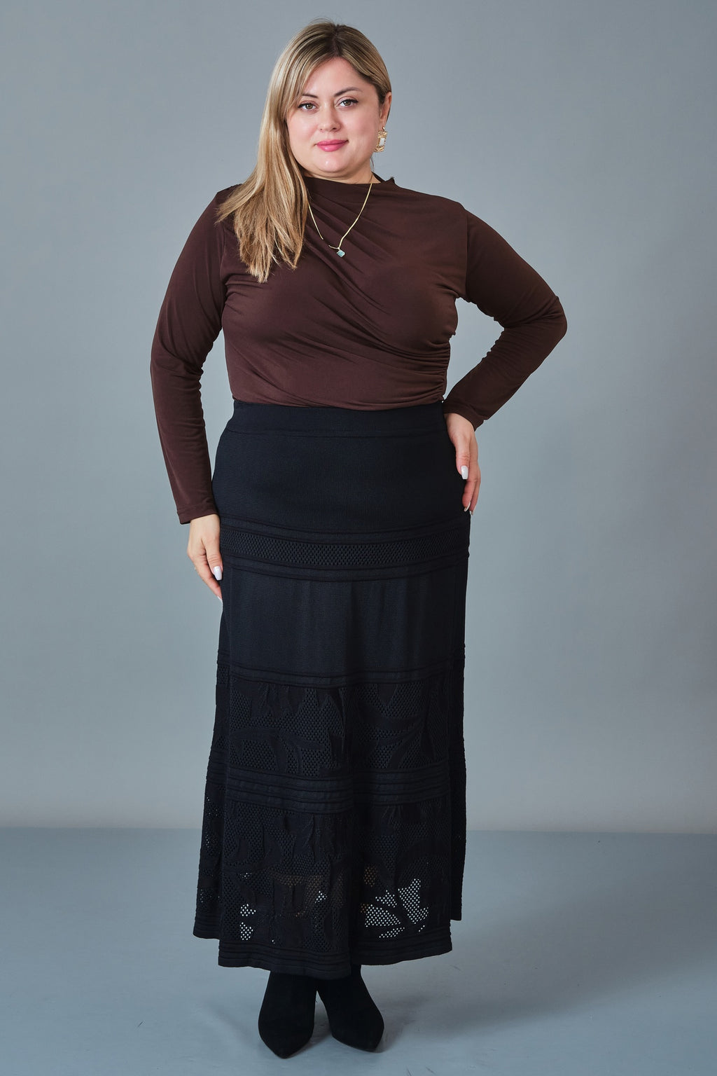 Desender - Plus Size Skirt Knitwear (DES27K5633)