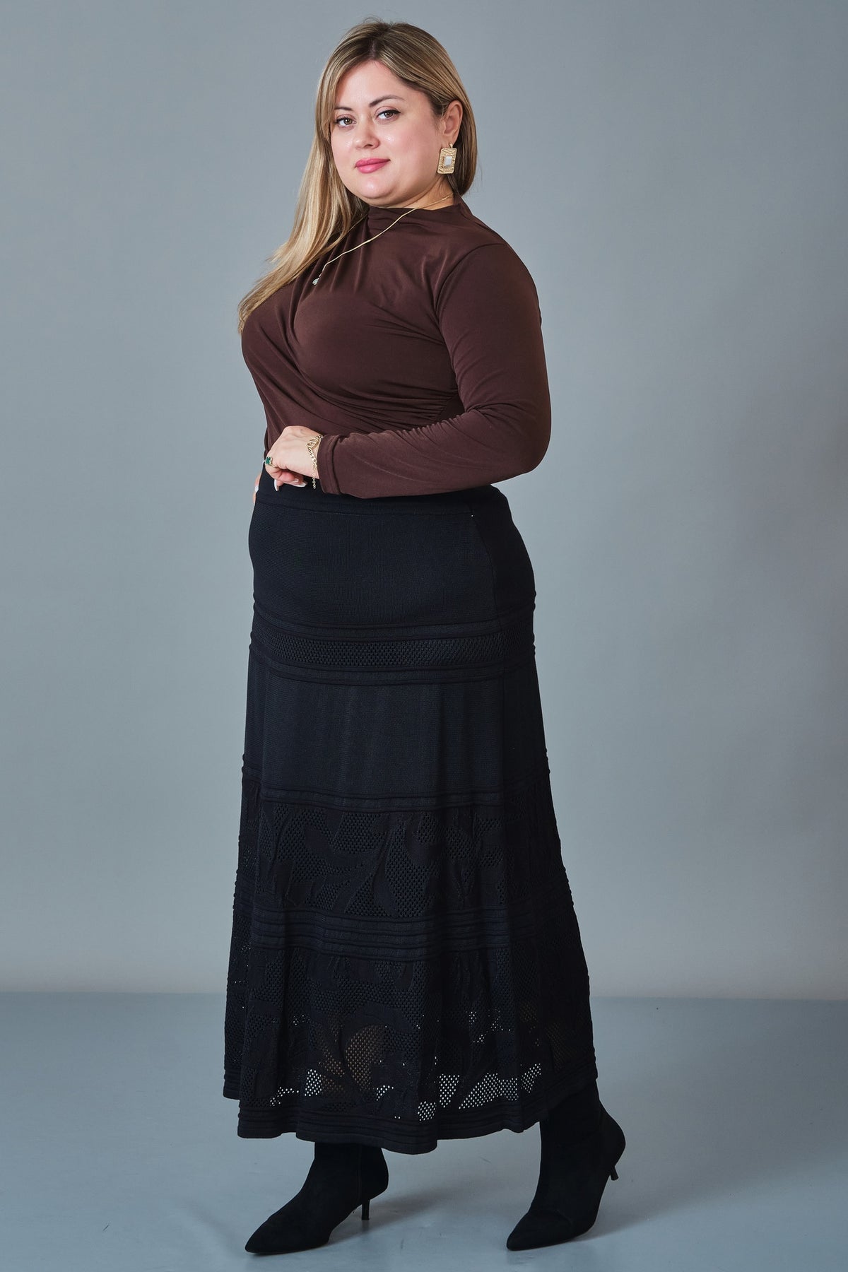 Desender - Plus Size Skirt Knitwear (DES27K5633)