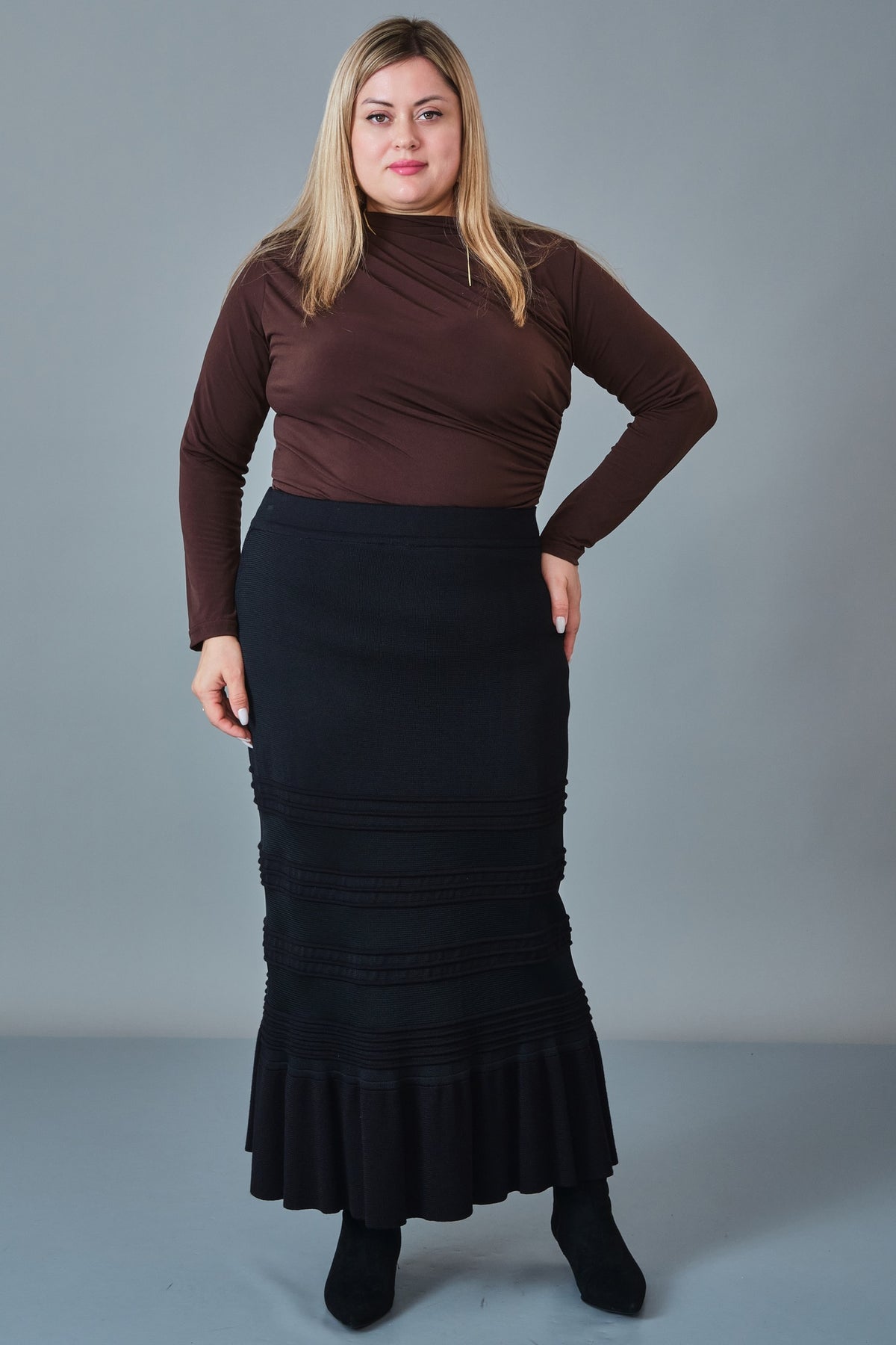 Desender - Plus Size Skirt Knitwear (DES27K5621)
