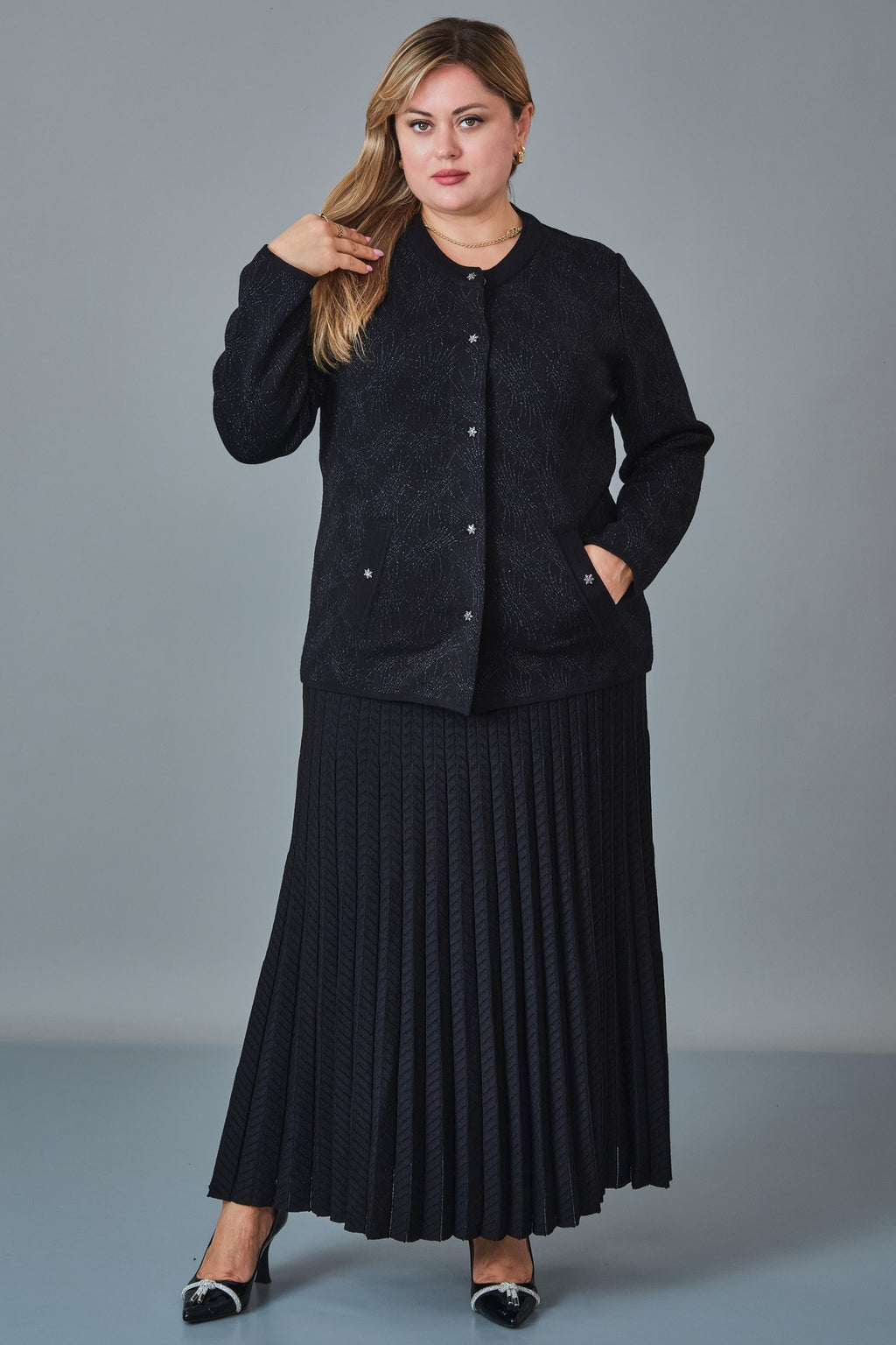 Desender - Plus Size Cardigan (DES27K43119) - 8690200229152
