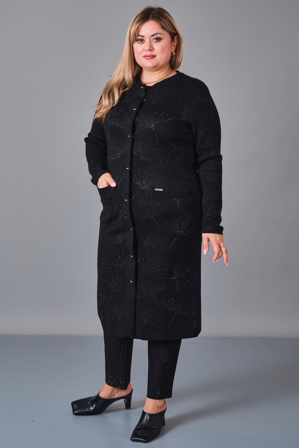 Desender - Plus Size Cardigan (DES27K43313) - 8690200229176
