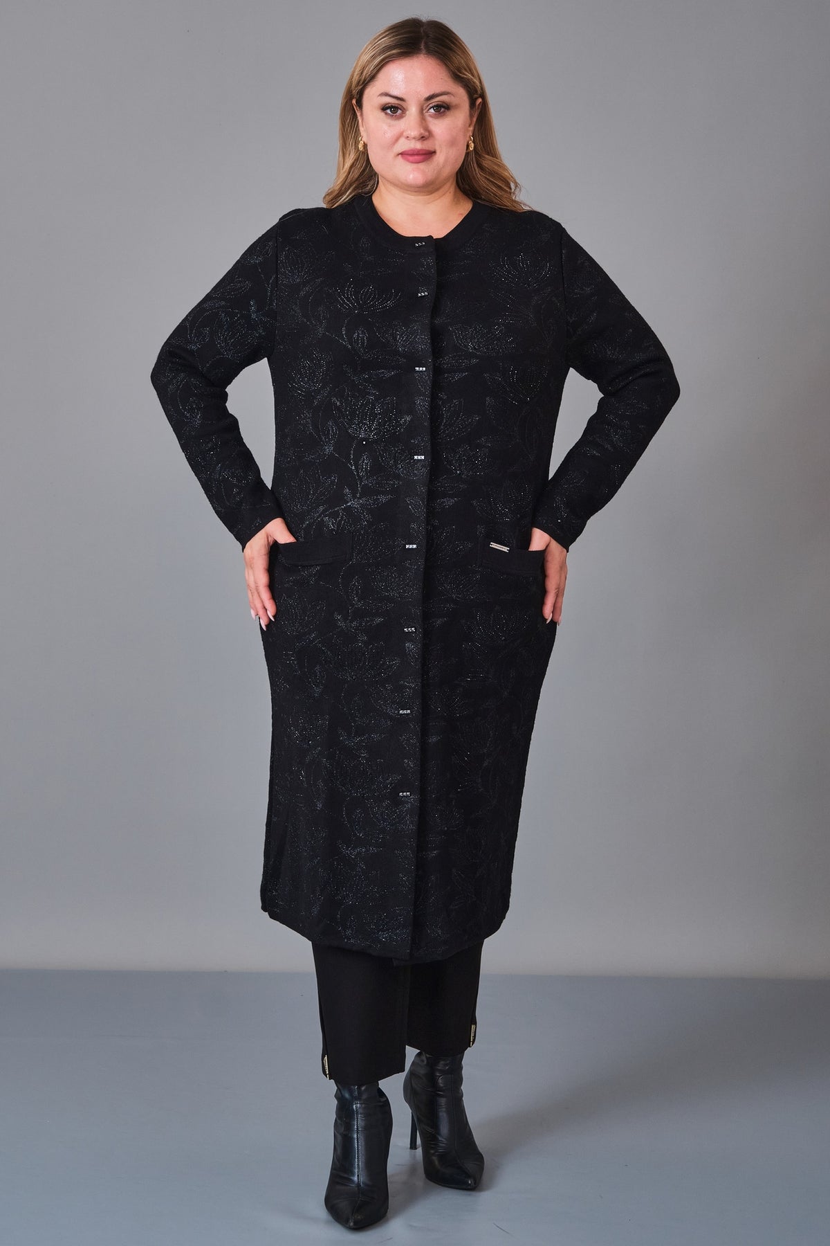 Desender - Plus Size Cardigan (DES27K4383) - 8690200229190