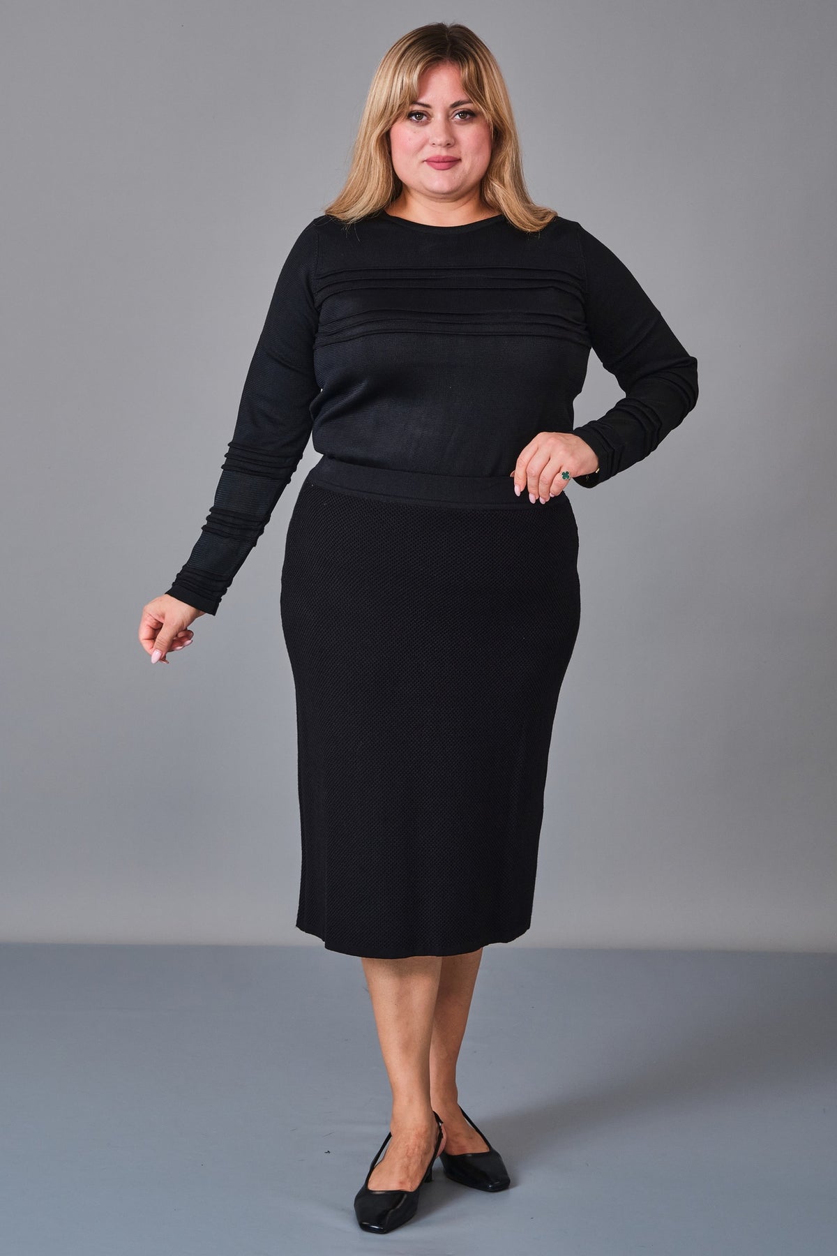 Desender - Plus Size Skirt Knitwear (DES27K5611) - 8690200229213