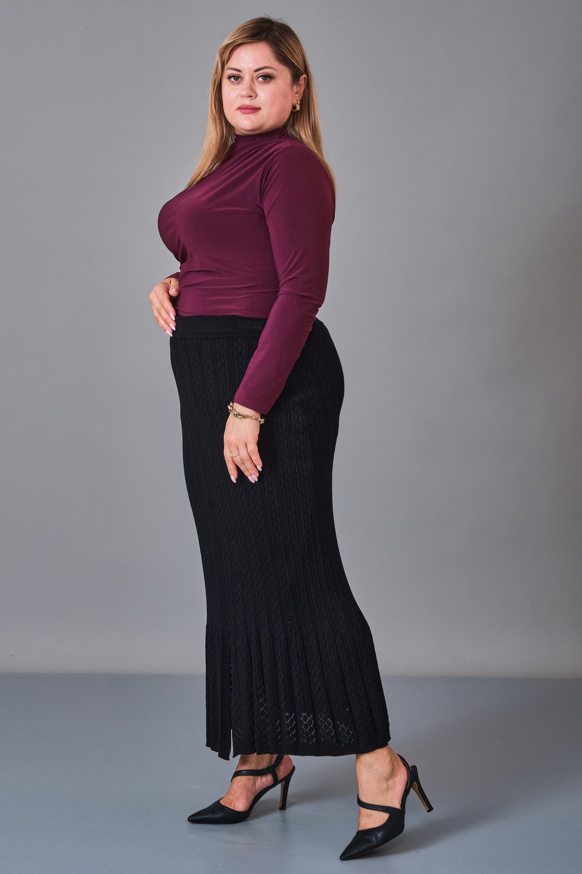 Desender - Plus Size Skirt Knitwear (DES27K5632) - 8690200229220