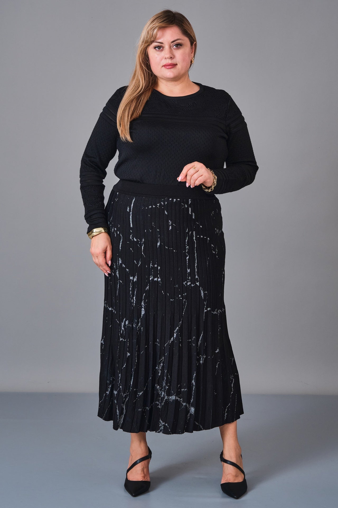 Desender - Plus Size Skirt Knitwear (DES27K5577) - 8690200229244