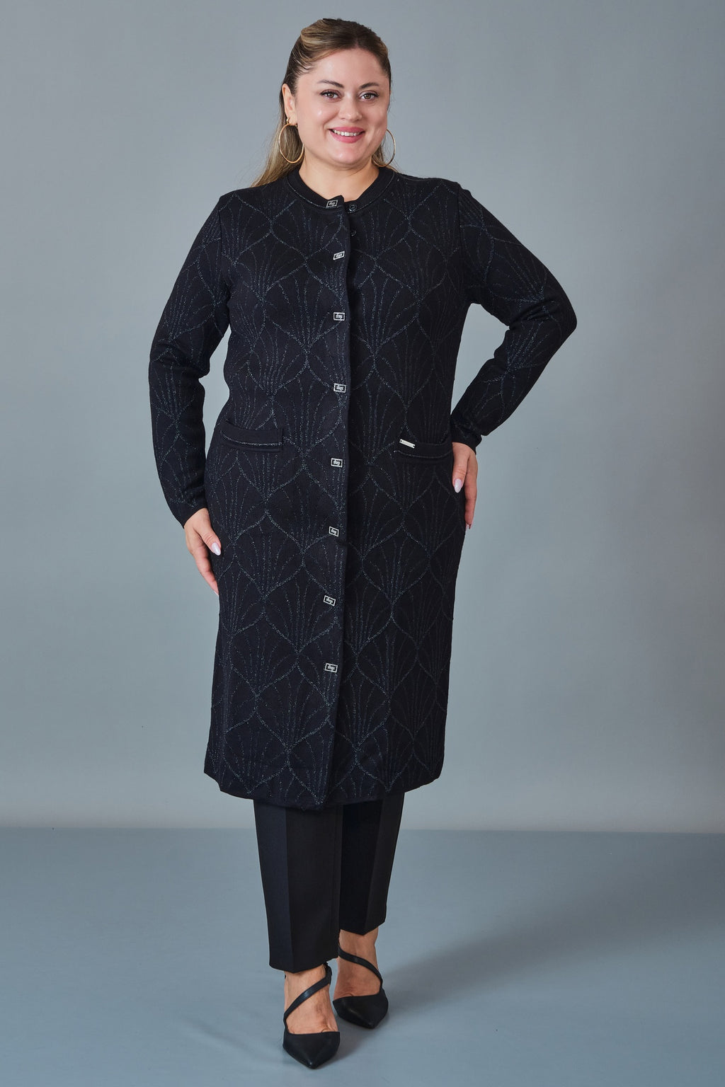 Desender - Plus Size Cardigan (DES27K43303) - 8690200229305