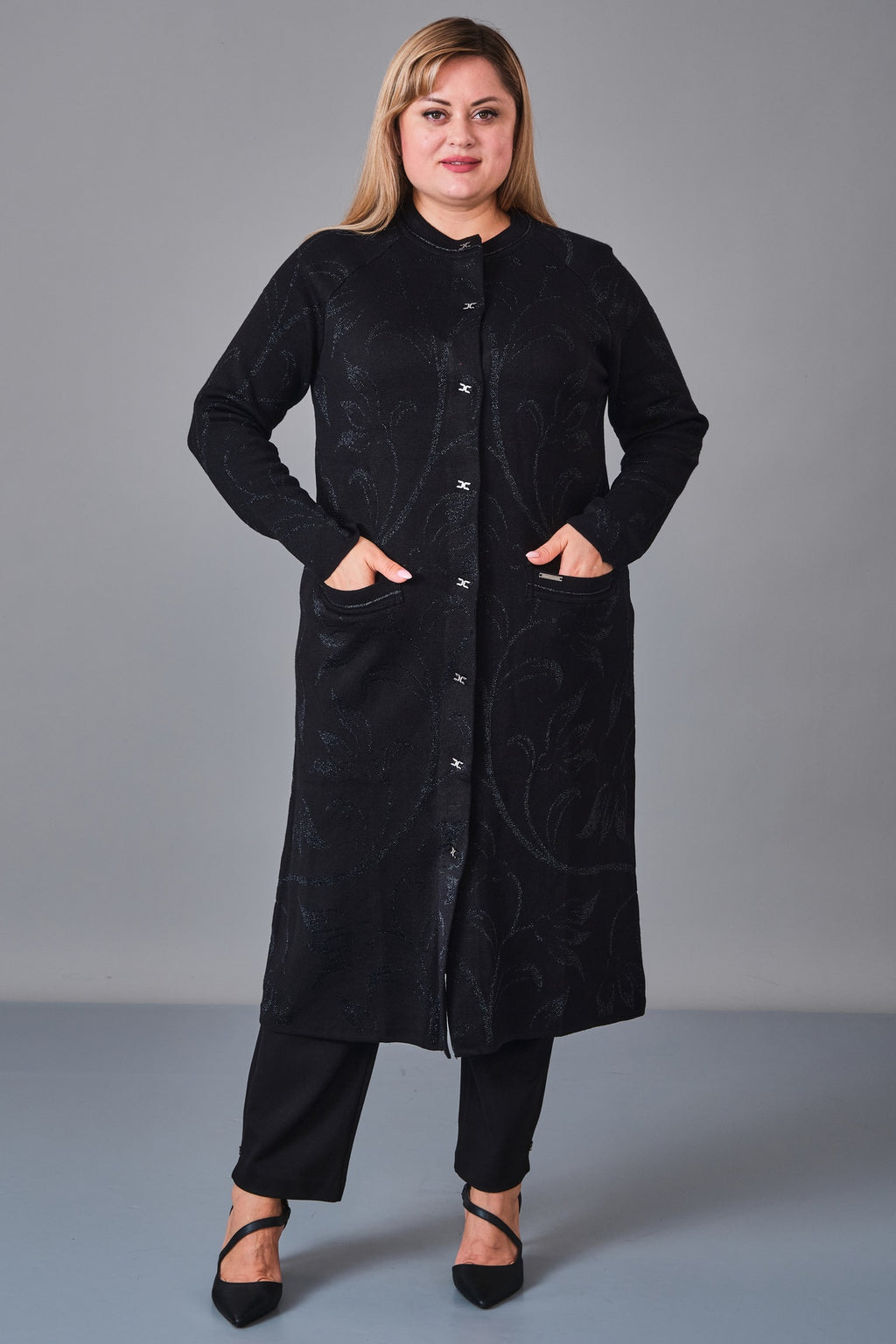 Desender - Plus Size Cardigan (DES27K43404) - 8690200229329